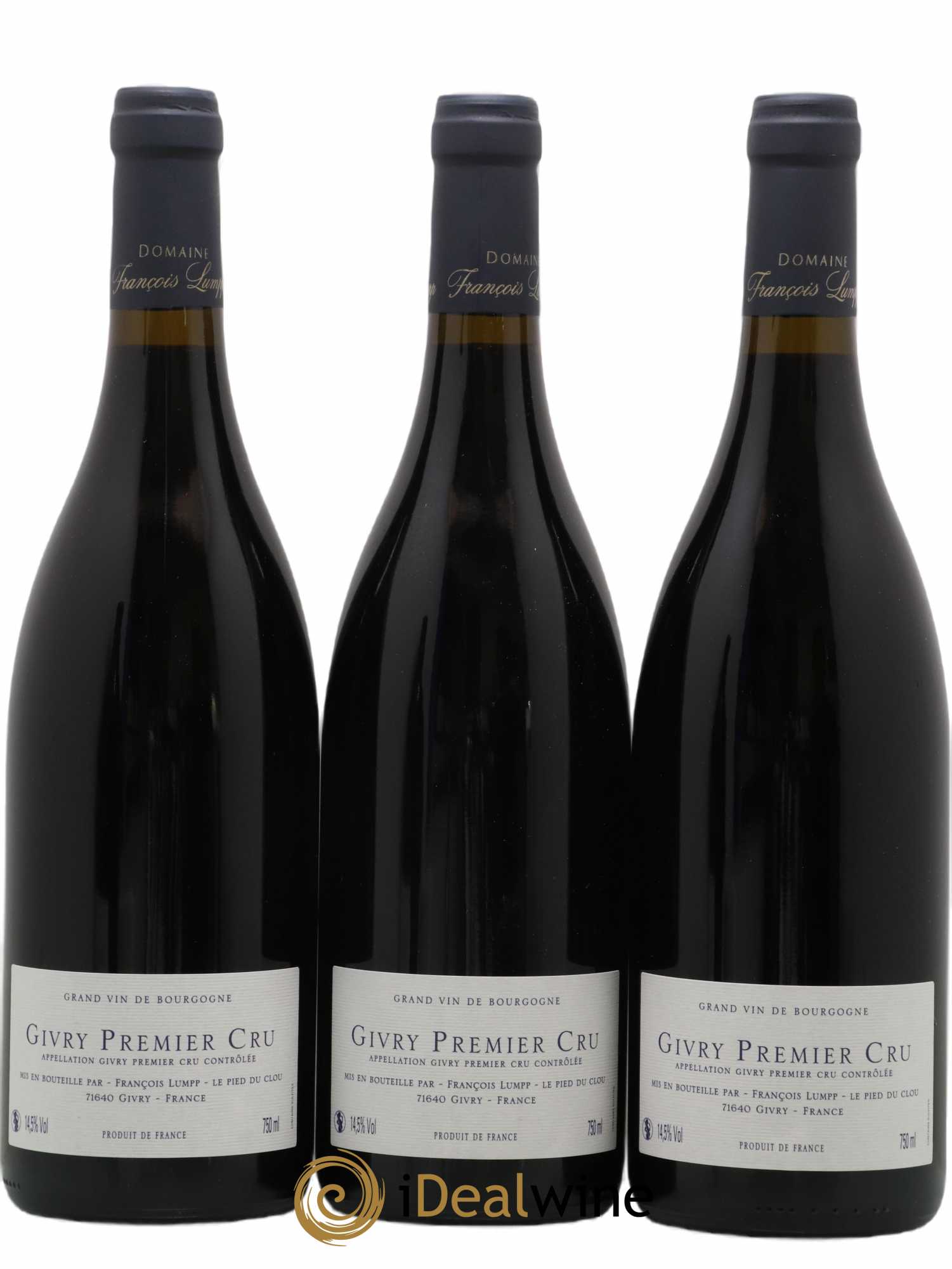 Givry 1er Cru Clos du Cras Long François Lumpp (Domaine) 2020 - Lot of 3 bottles - 1