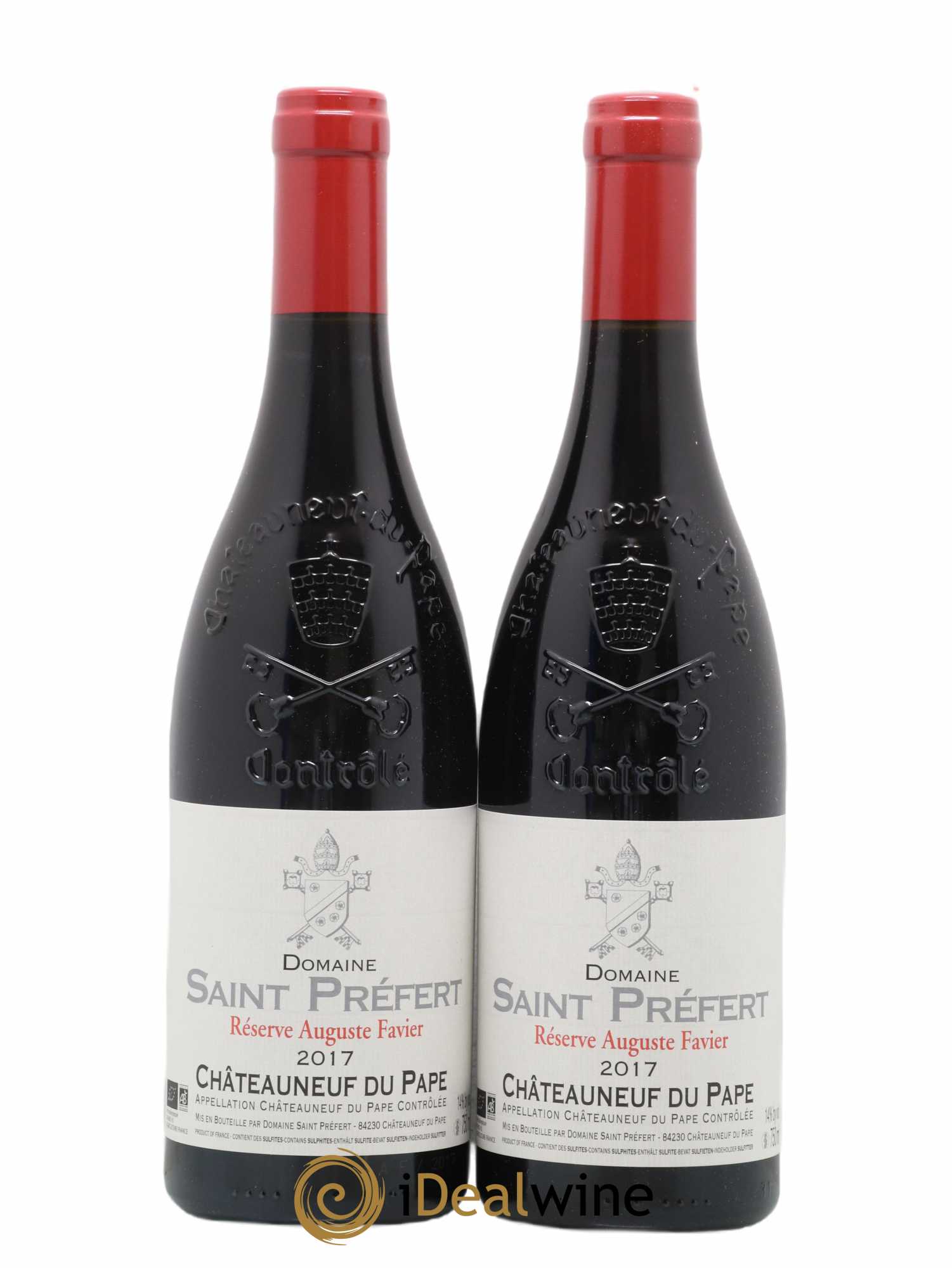 Châteauneuf-du-Pape Réserve Auguste Favier Domaine Saint-Préfert 2017 - Lot of 2 bottles - 0