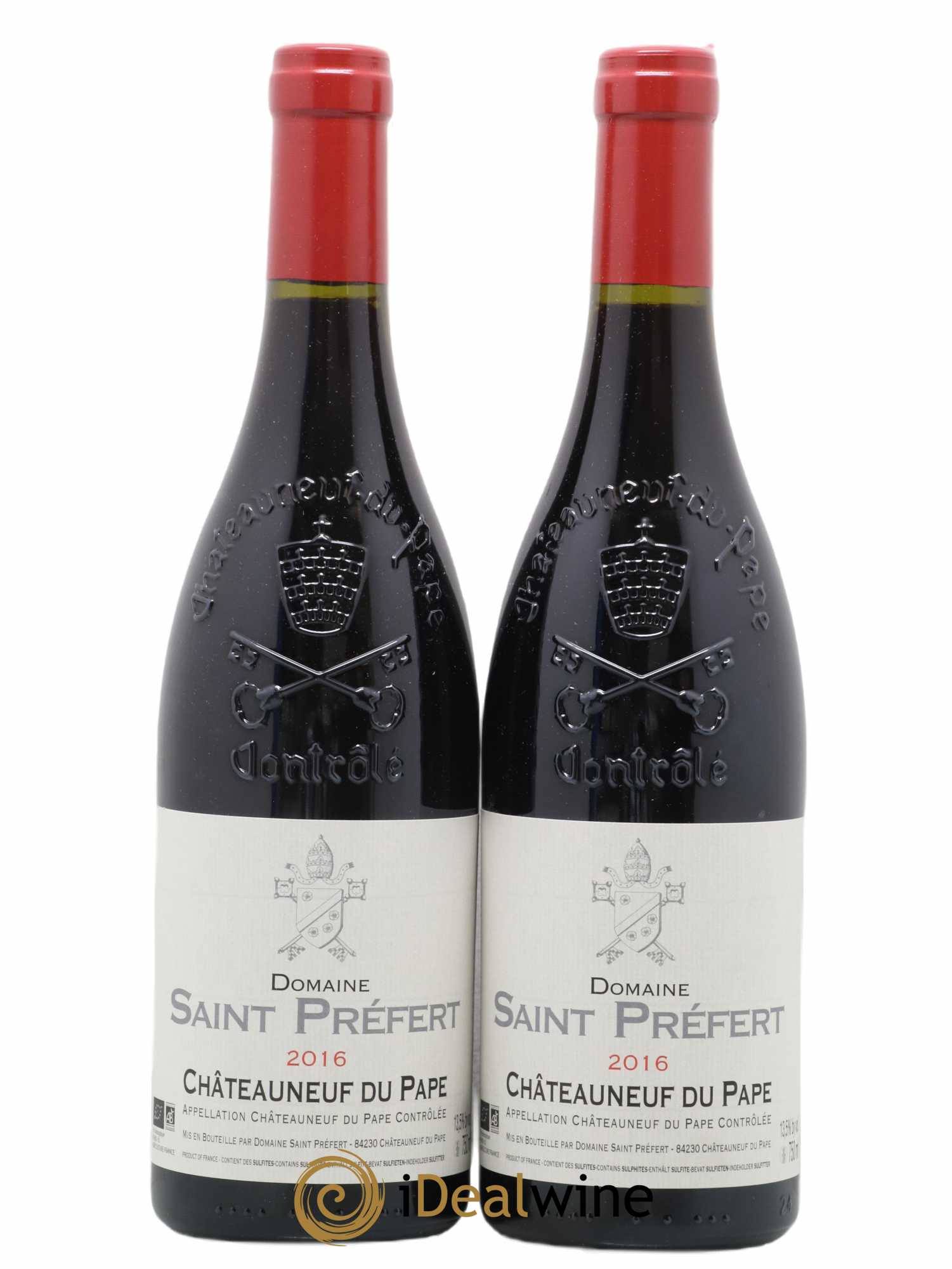 Châteauneuf-du-Pape Domaine Saint-Préfert 2016 - Lot of 2 bottles - 0