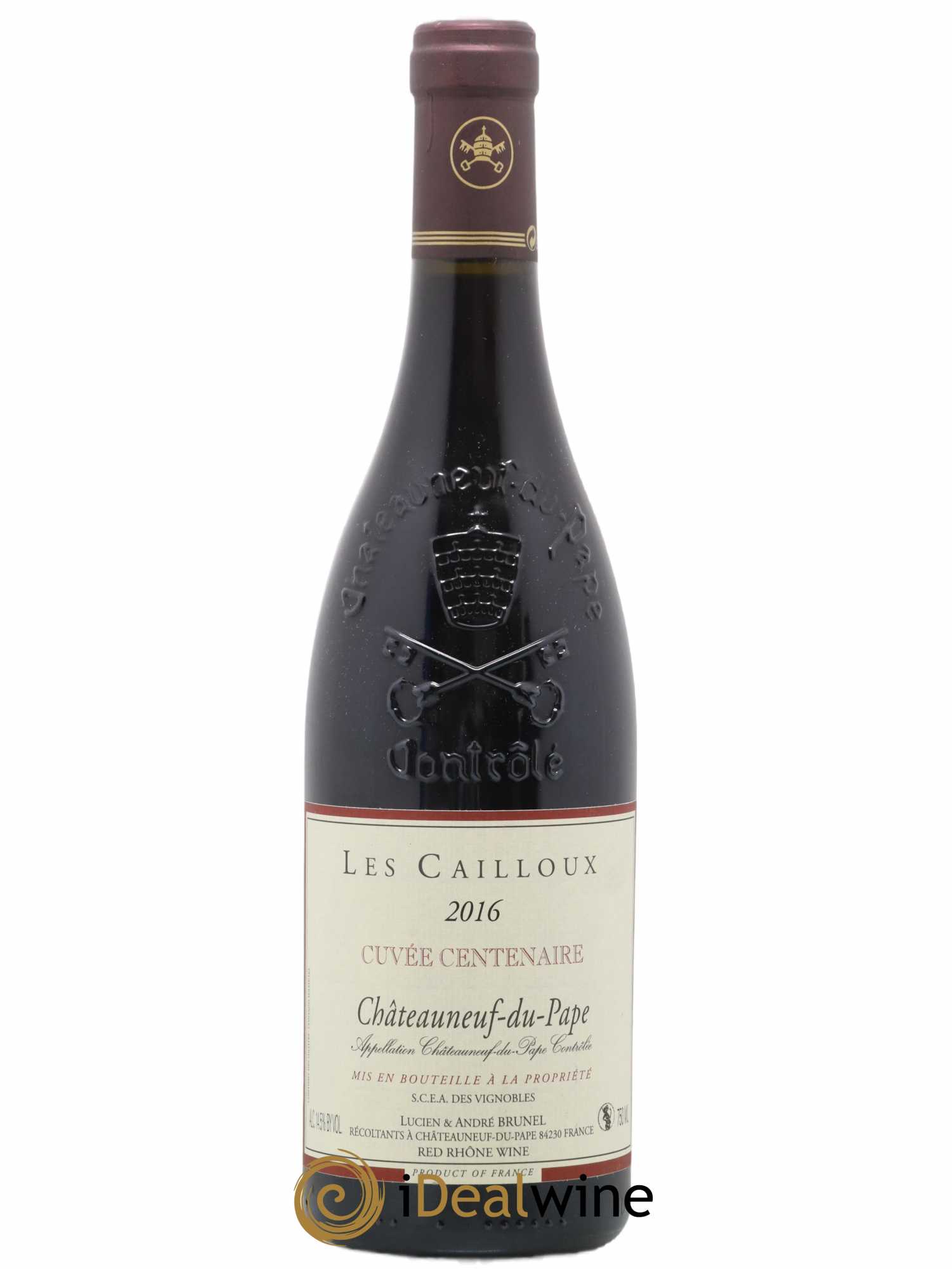 Châteauneuf-du-Pape Les Cailloux Cuvée Centenaire André Brunel 2016 - Lot de 1 bouteille - 0