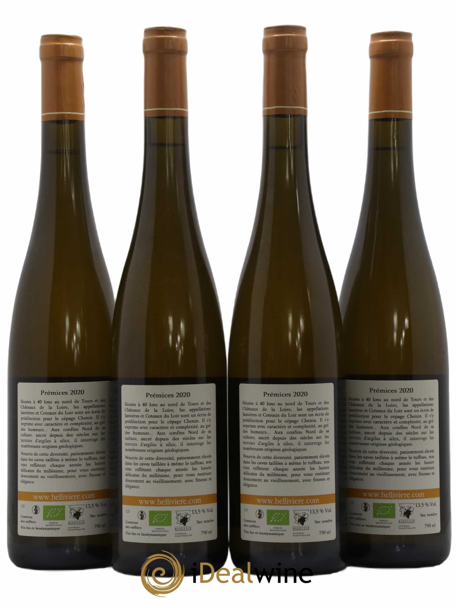 Jasnières Les Prémices Domaine de Bellivière 2020 - Lot de 4 bouteilles - 1