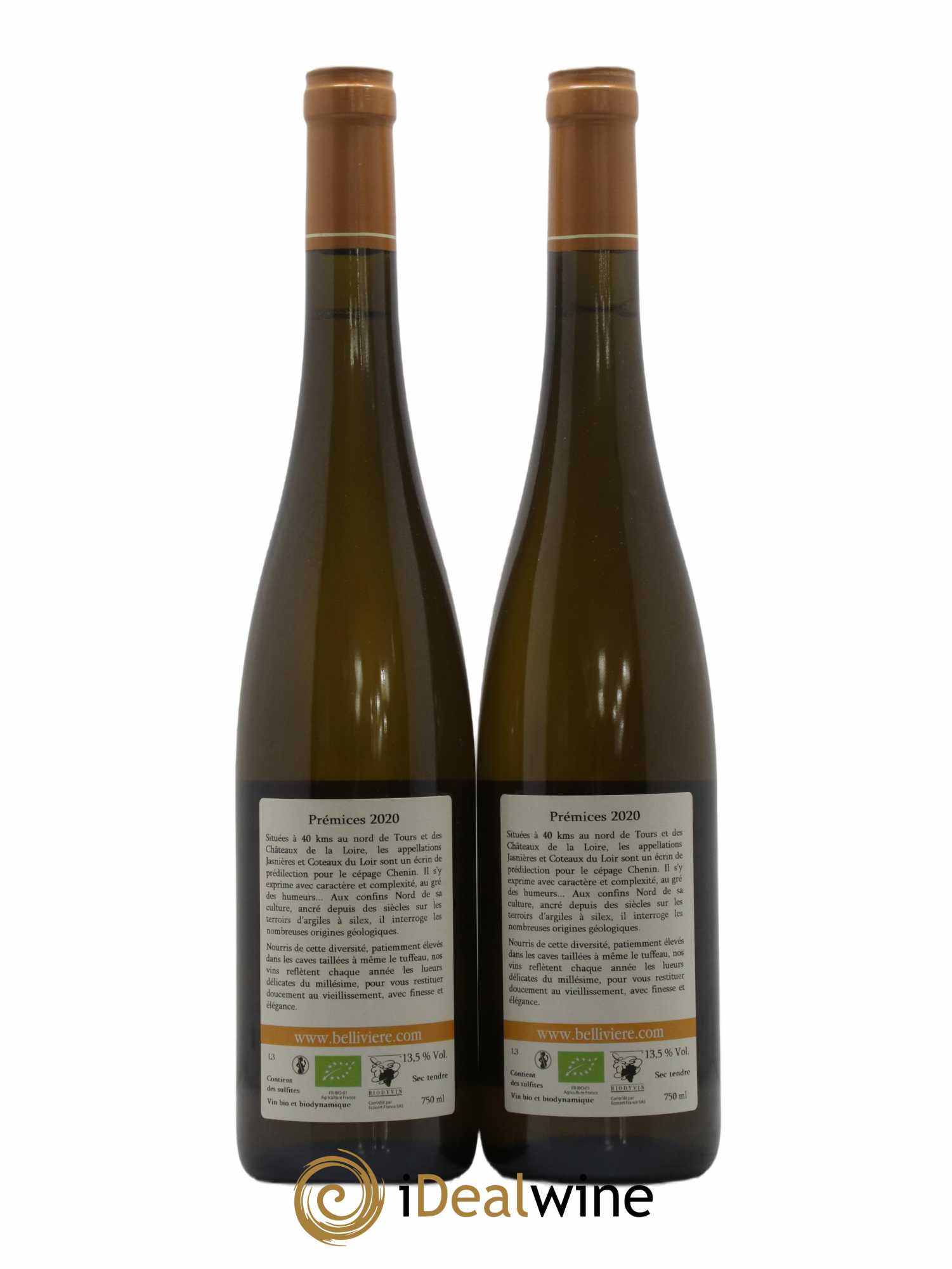 Jasnières Les Prémices Domaine de Bellivière 2020 - Lot de 2 bouteilles - 1