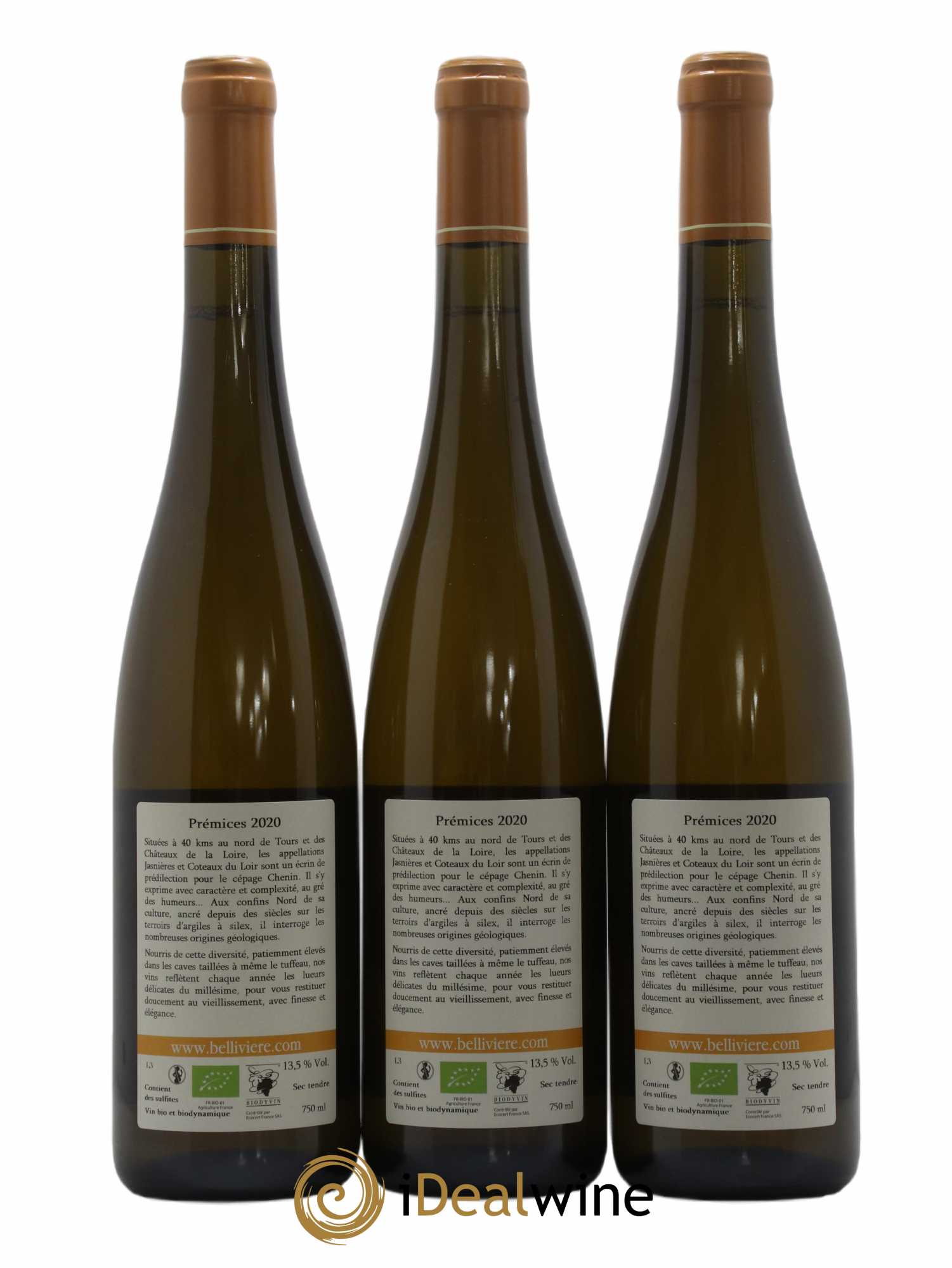 Jasnières Les Prémices Domaine de Bellivière 2020 - Lot de 3 bouteilles - 1