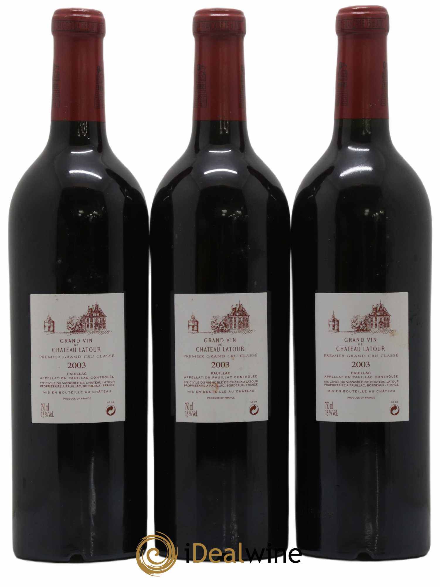 Château Latour 1er Grand Cru Classé 2003 - Lot of 3 bottles - 1
