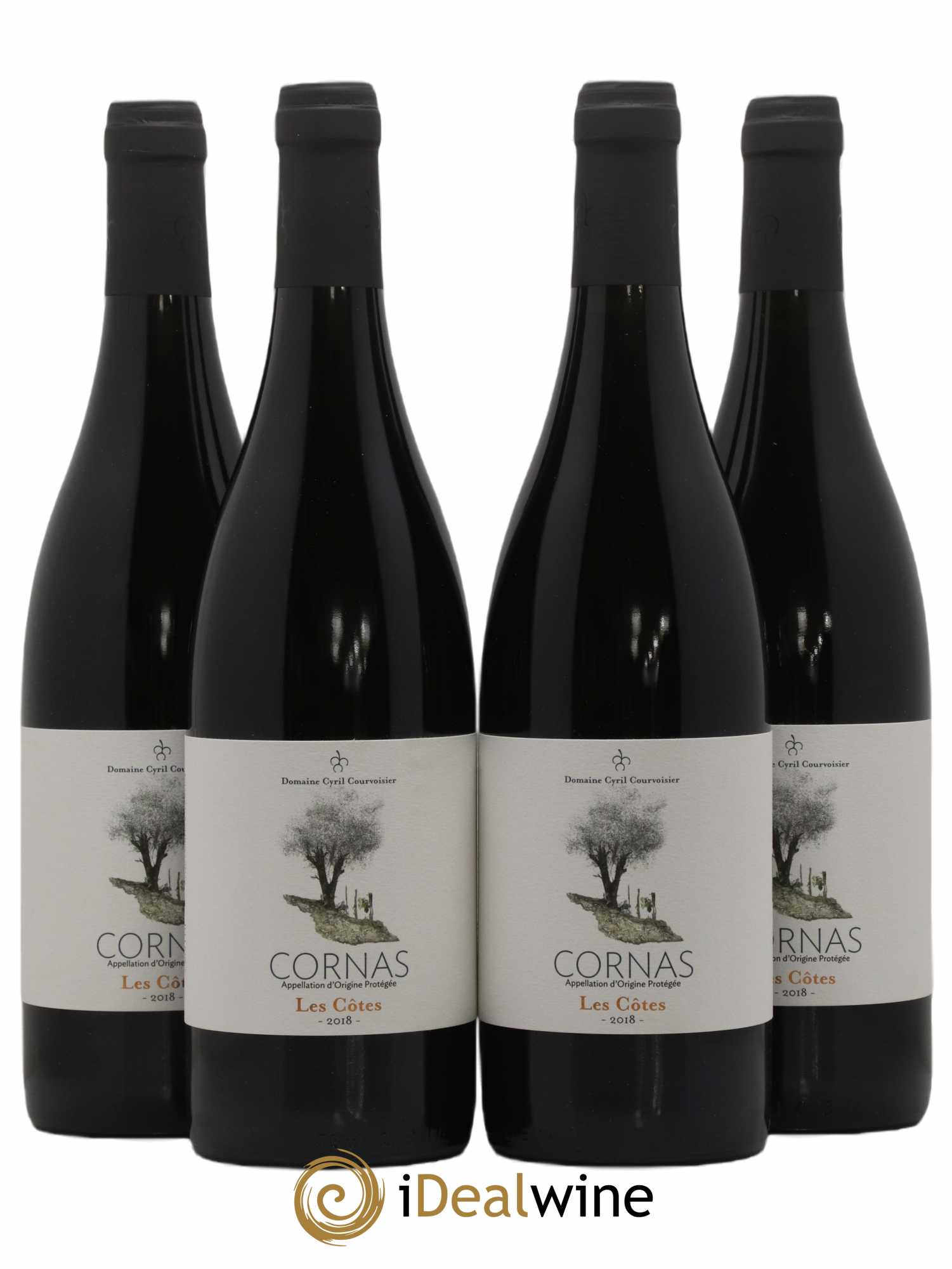 Cornas Les Cotes Courvoisier 2018 - Lot de 4 bouteilles - 0