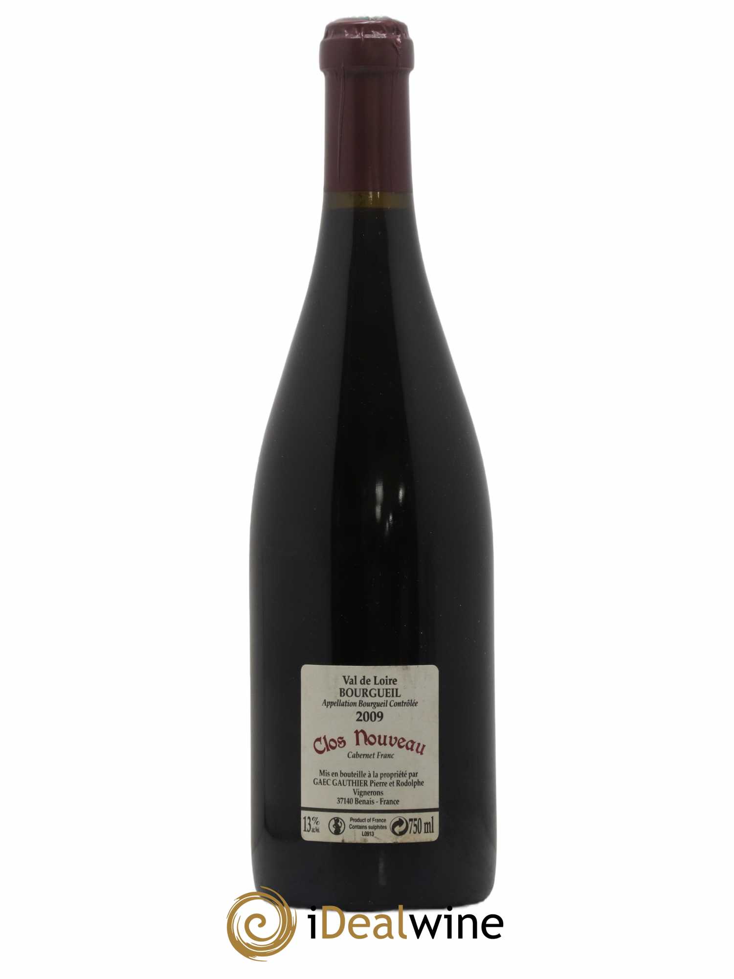 Bourgueil Clos Nouveau Domaine du Bel Air 2009 - Lot de 1 bouteille - 1