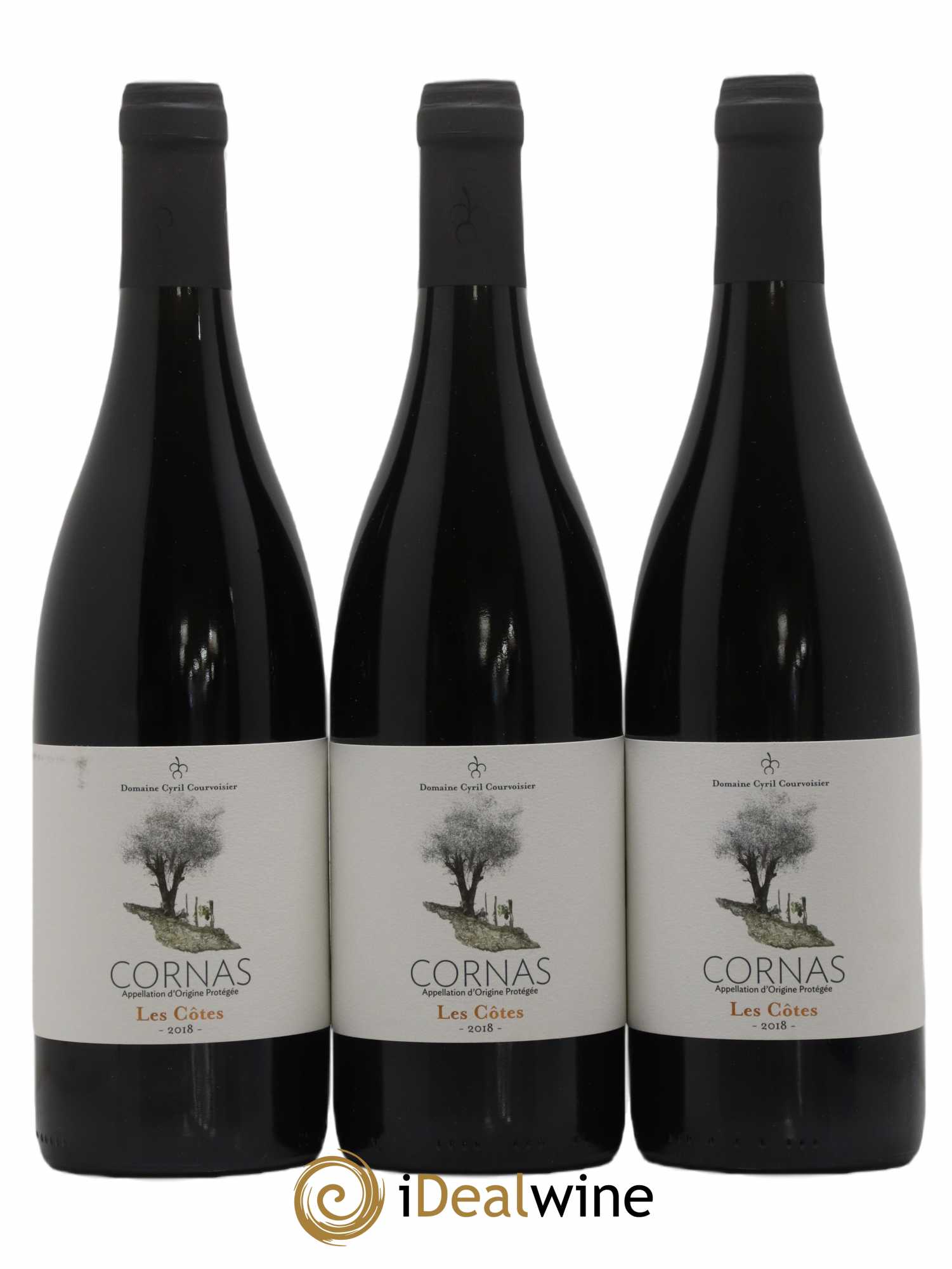 Cornas Les Cotes Courvoisier 2018 - Lot de 3 bouteilles - 0