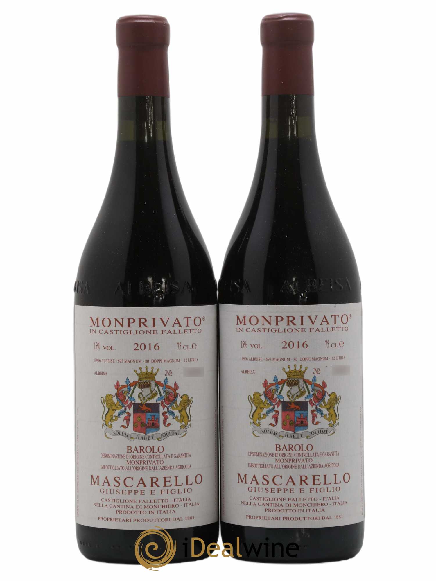 Barolo DOCG Monprivato Giuseppe Mascarello 2016 - Lot de 2 bouteilles - 0