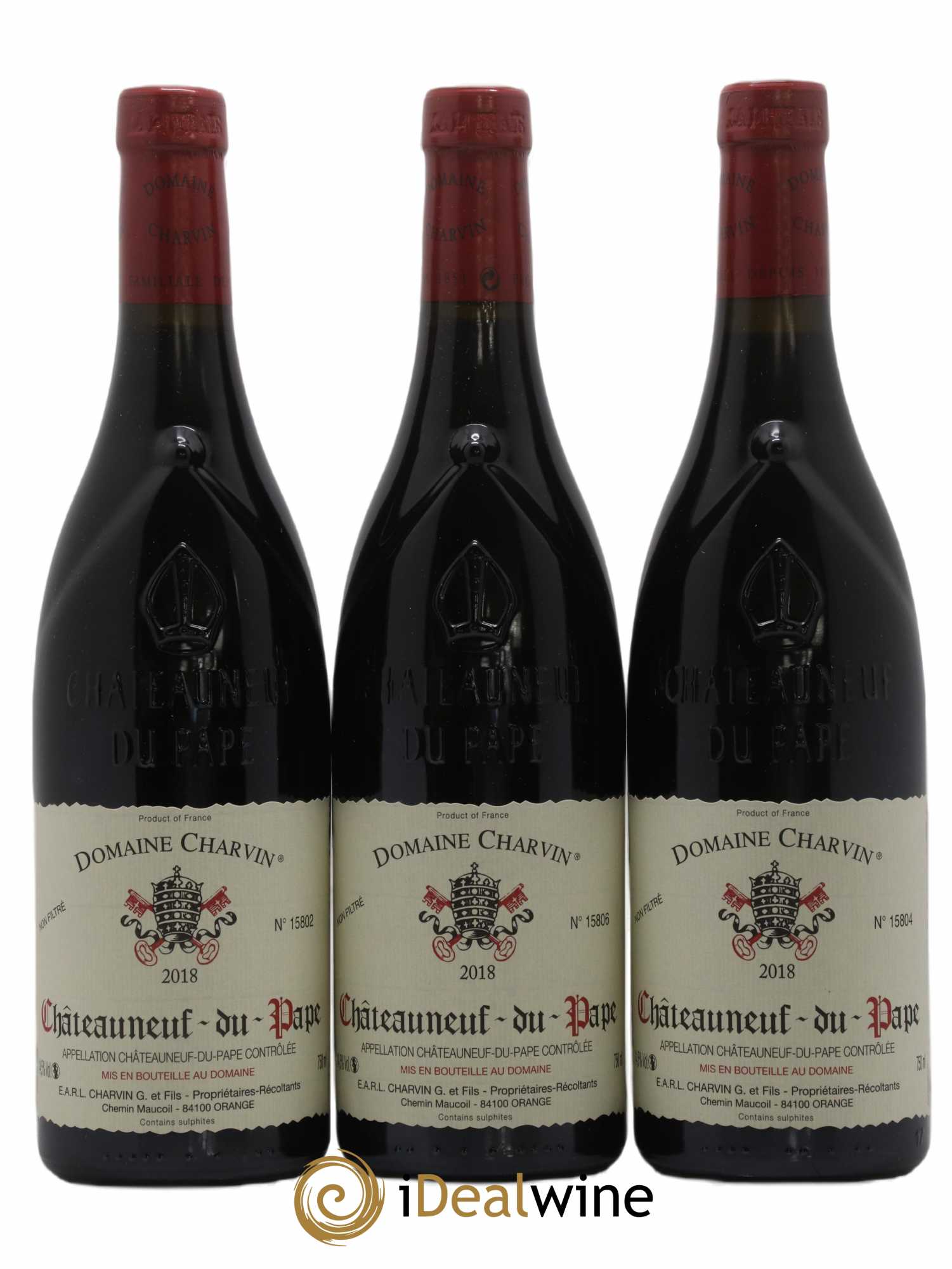 Châteauneuf-du-Pape Charvin (Domaine) 2018 - Lot de 3 bouteilles - 0