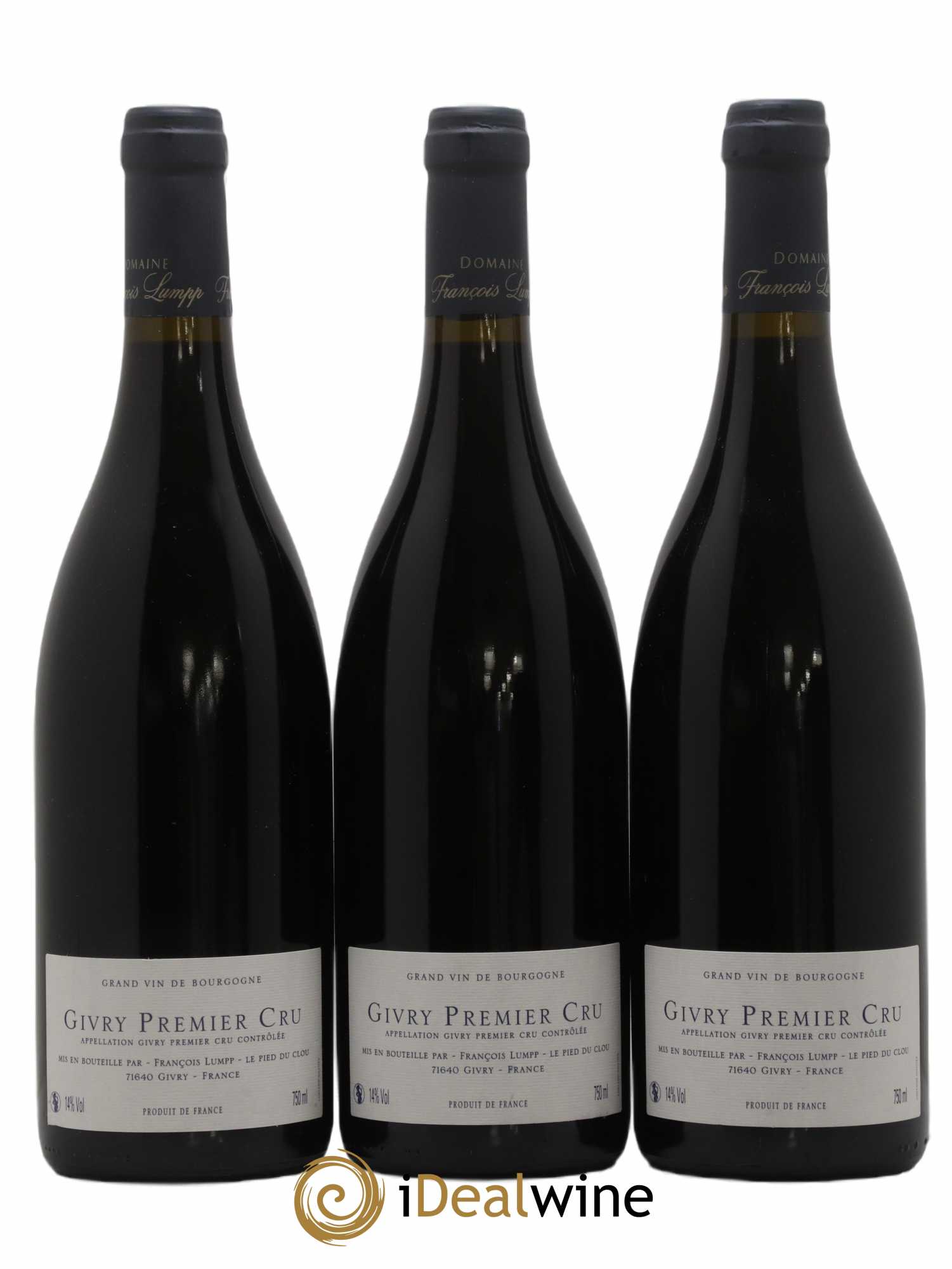 Givry 1er Cru Crausot François Lumpp (Domaine) 2019 - Lot de 3 bouteilles - 1