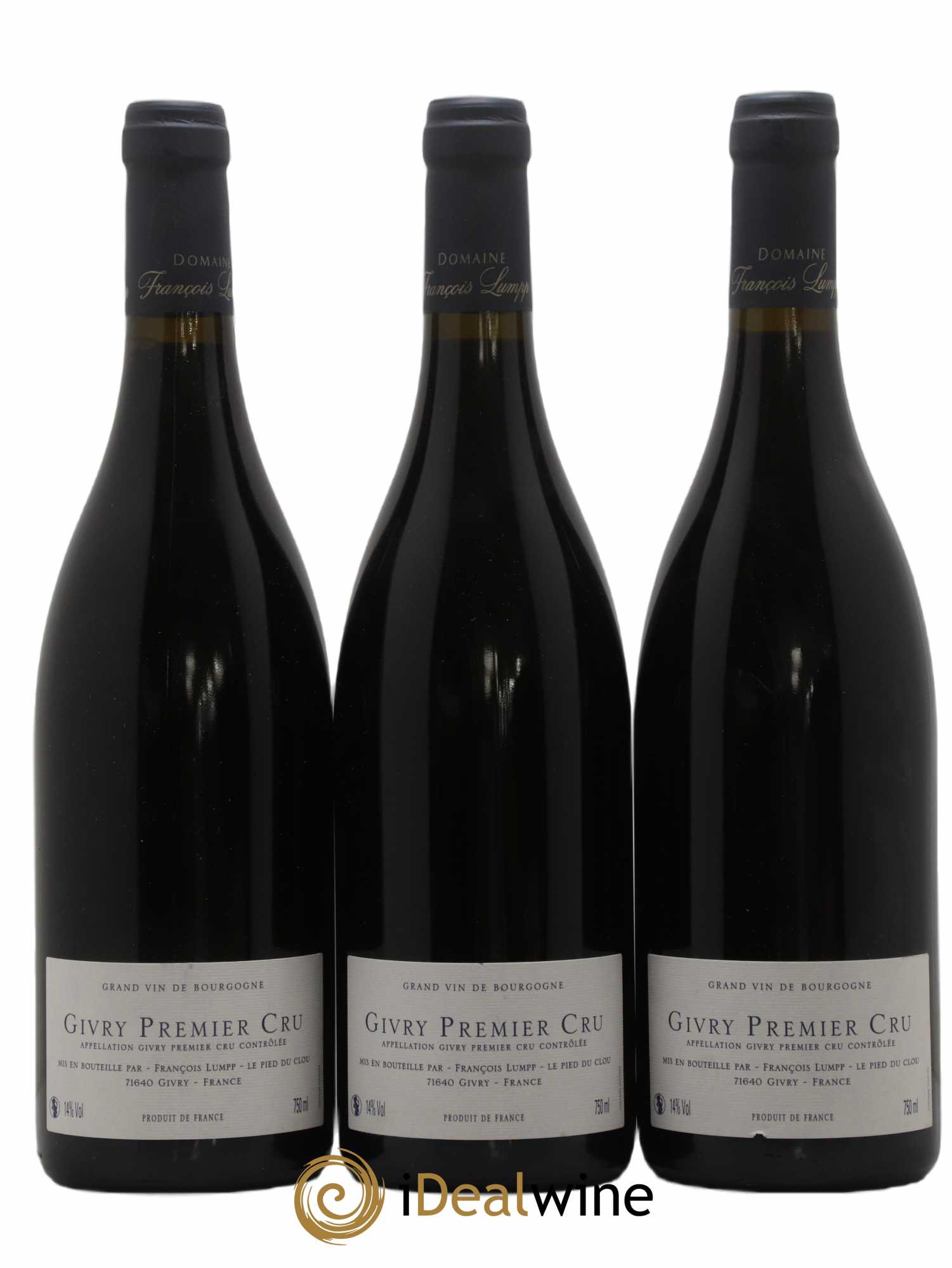 Givry 1er Cru Crausot François Lumpp (Domaine) 2019 - Lot de 3 bouteilles - 1