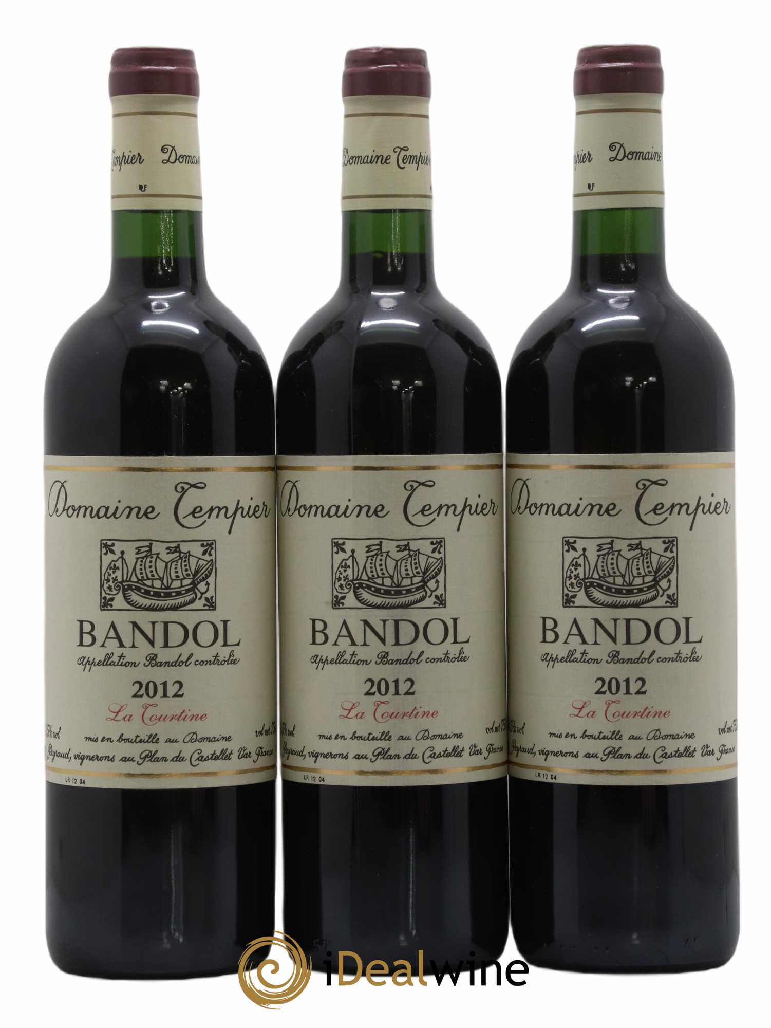 Bandol Domaine Tempier La Tourtine Famille Peyraud 2012 - Lot of 3 bottles - 0
