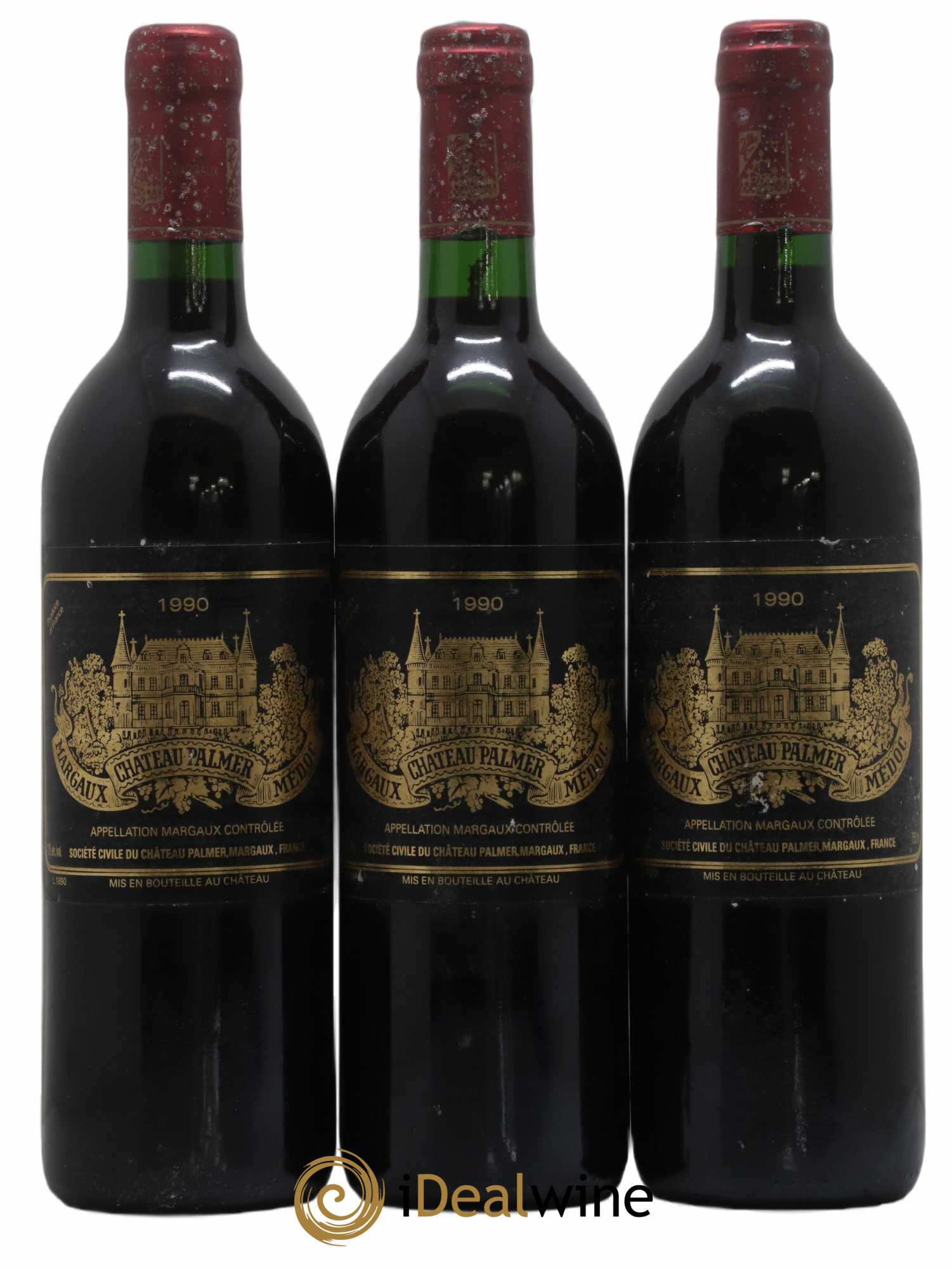 Château Palmer 3ème Grand Cru Classé 1990 - Lot de 3 bouteilles - 0