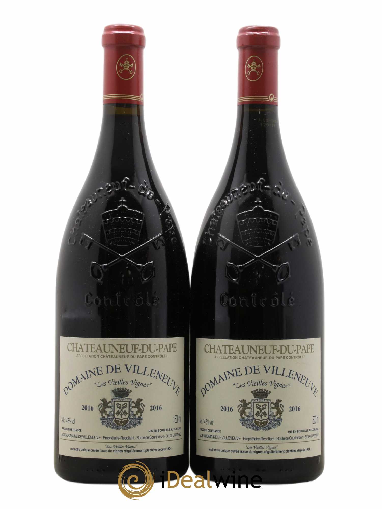 Châteauneuf-du-Pape Vieilles Vignes Domaine de Villeneuve 2016 - Lot de 2 magnums - 0