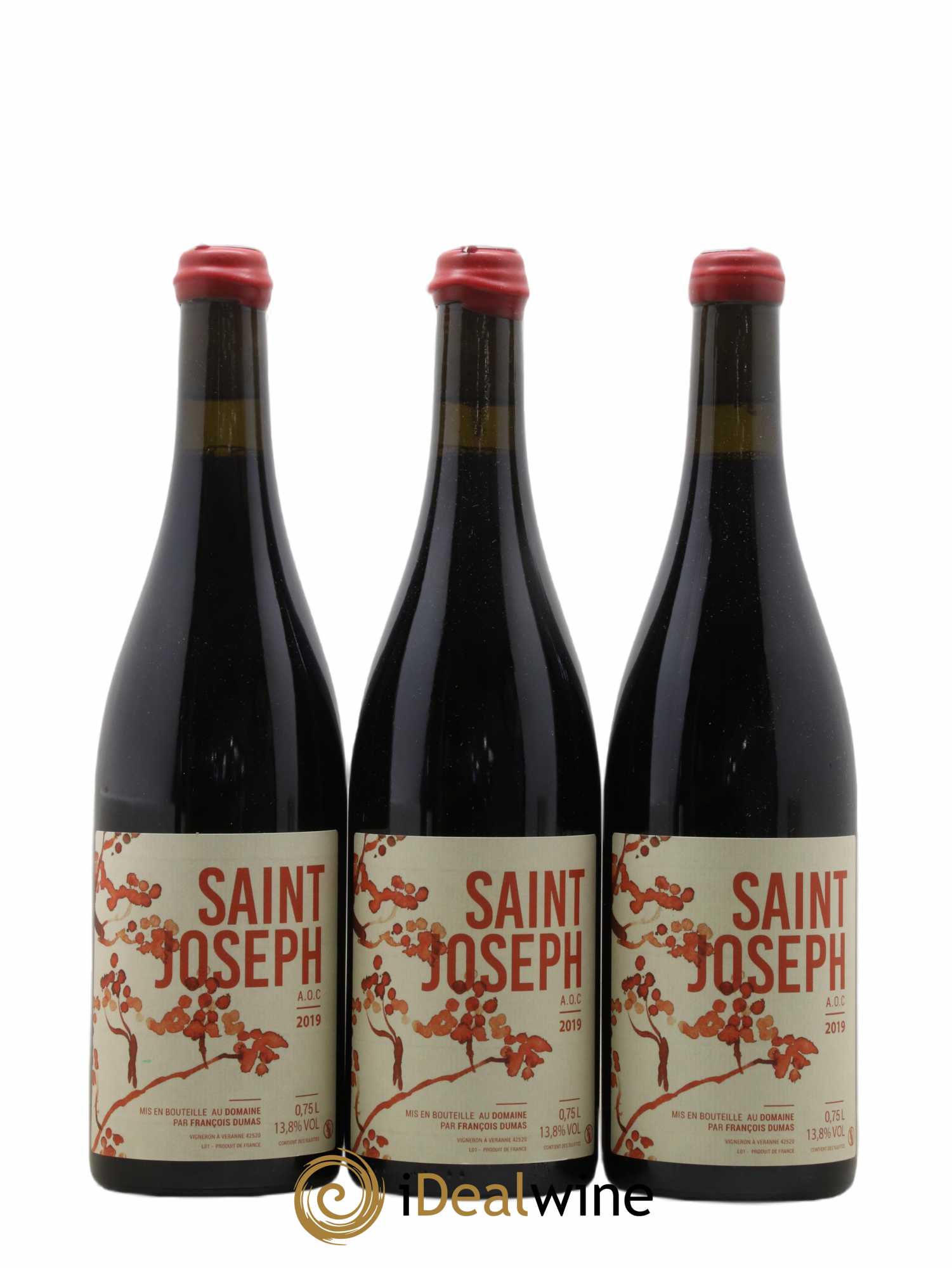 Saint-Joseph Francois Dumas 2019 - Lot of 3 bottles - 0
