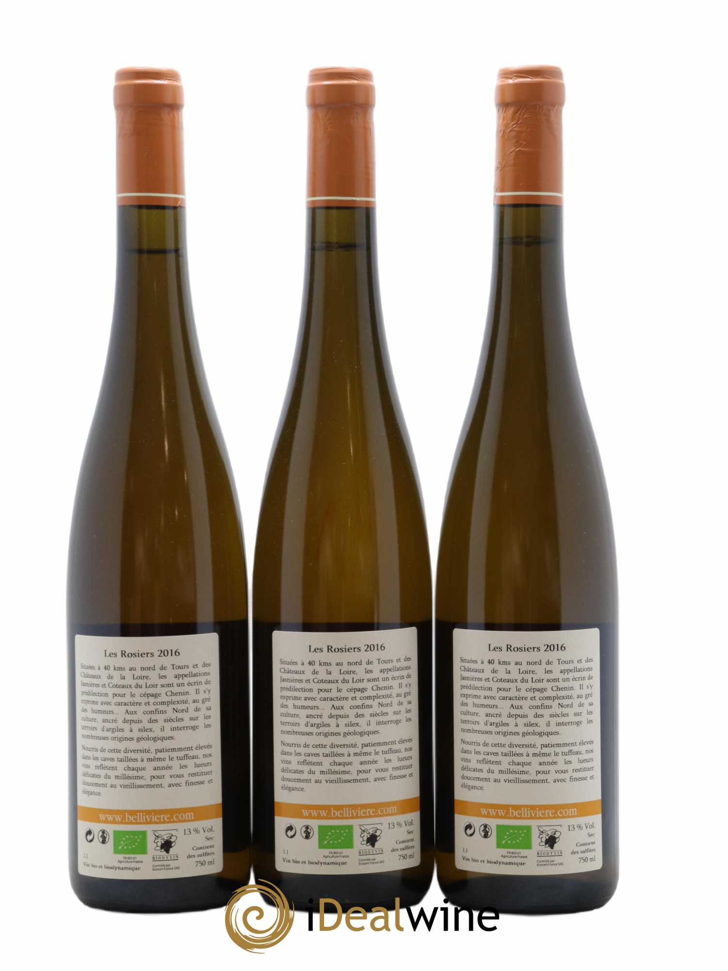 Jasnières Les Rosiers Domaine de Bellivière 2016 - Lot de 3 bouteilles - 1