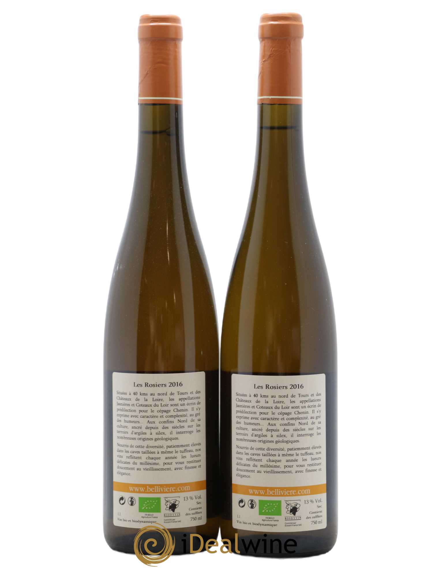 Jasnières Les Rosiers Domaine de Bellivière 2016 - Lot de 2 bouteilles - 1
