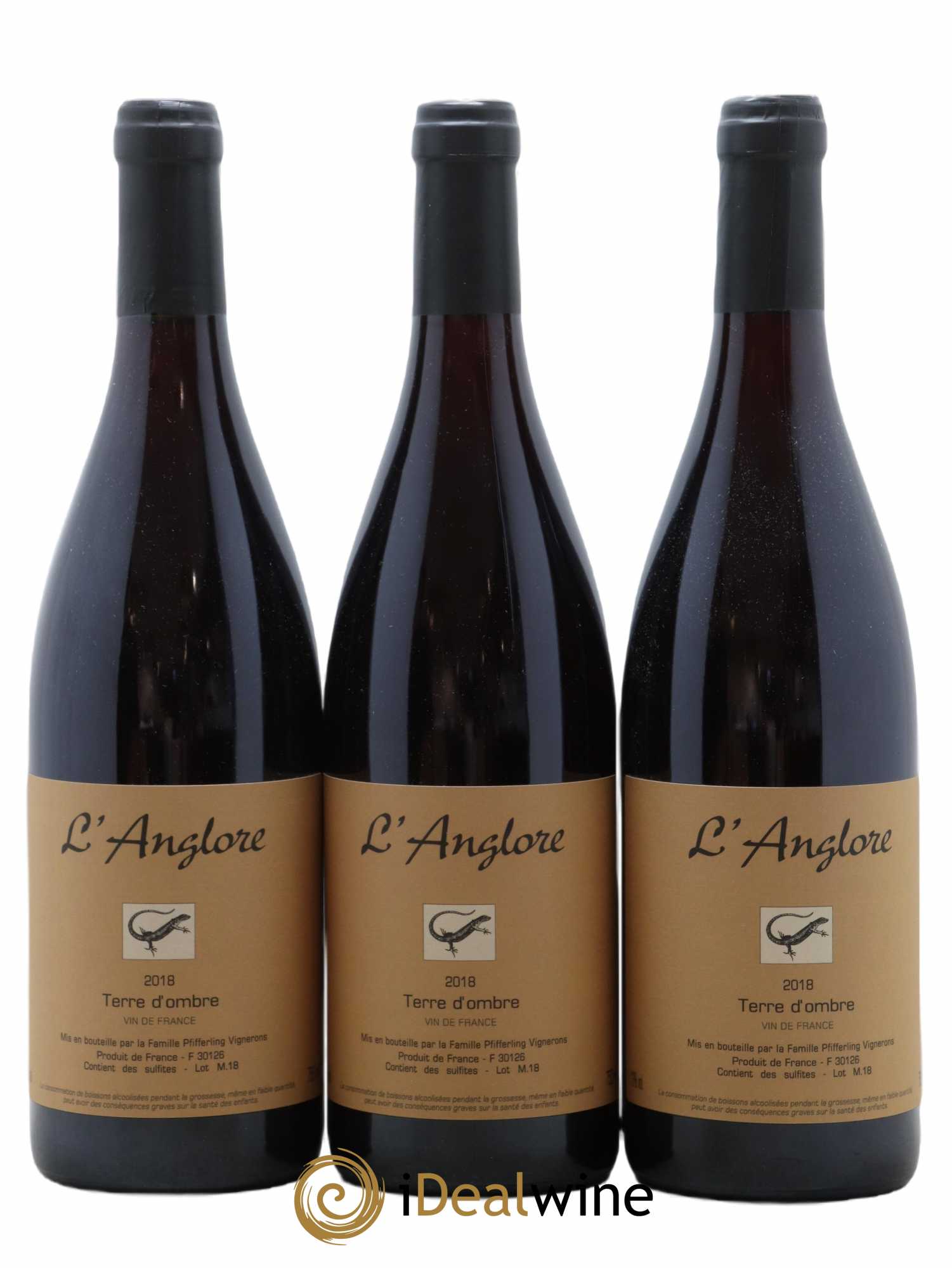 Vin de France Terre d'Ombre L'Anglore 2018 - Lot de 3 bouteilles - 0