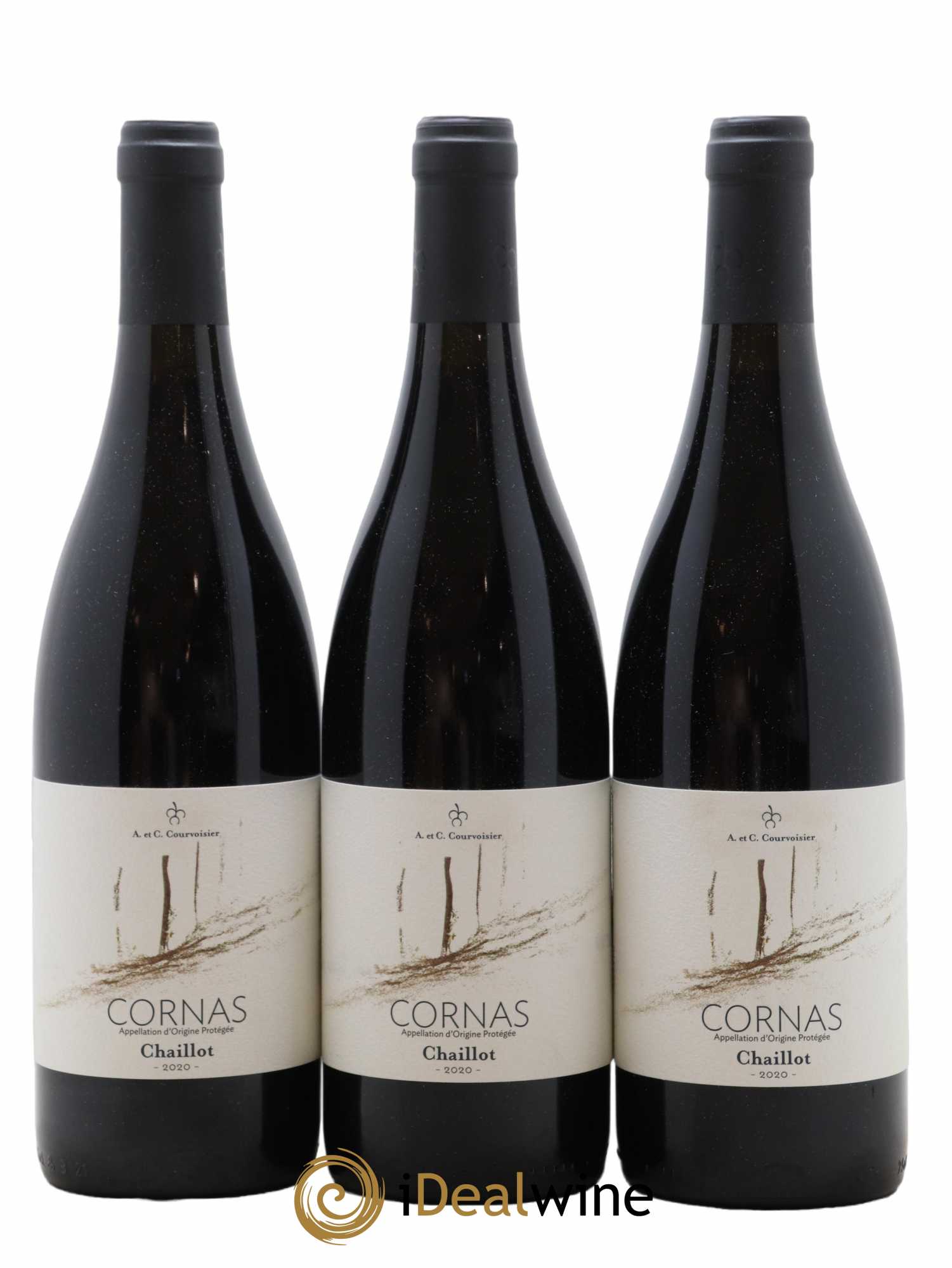 Cornas Chaillot Courvoisier 2020 - Lot de 3 bouteilles - 0