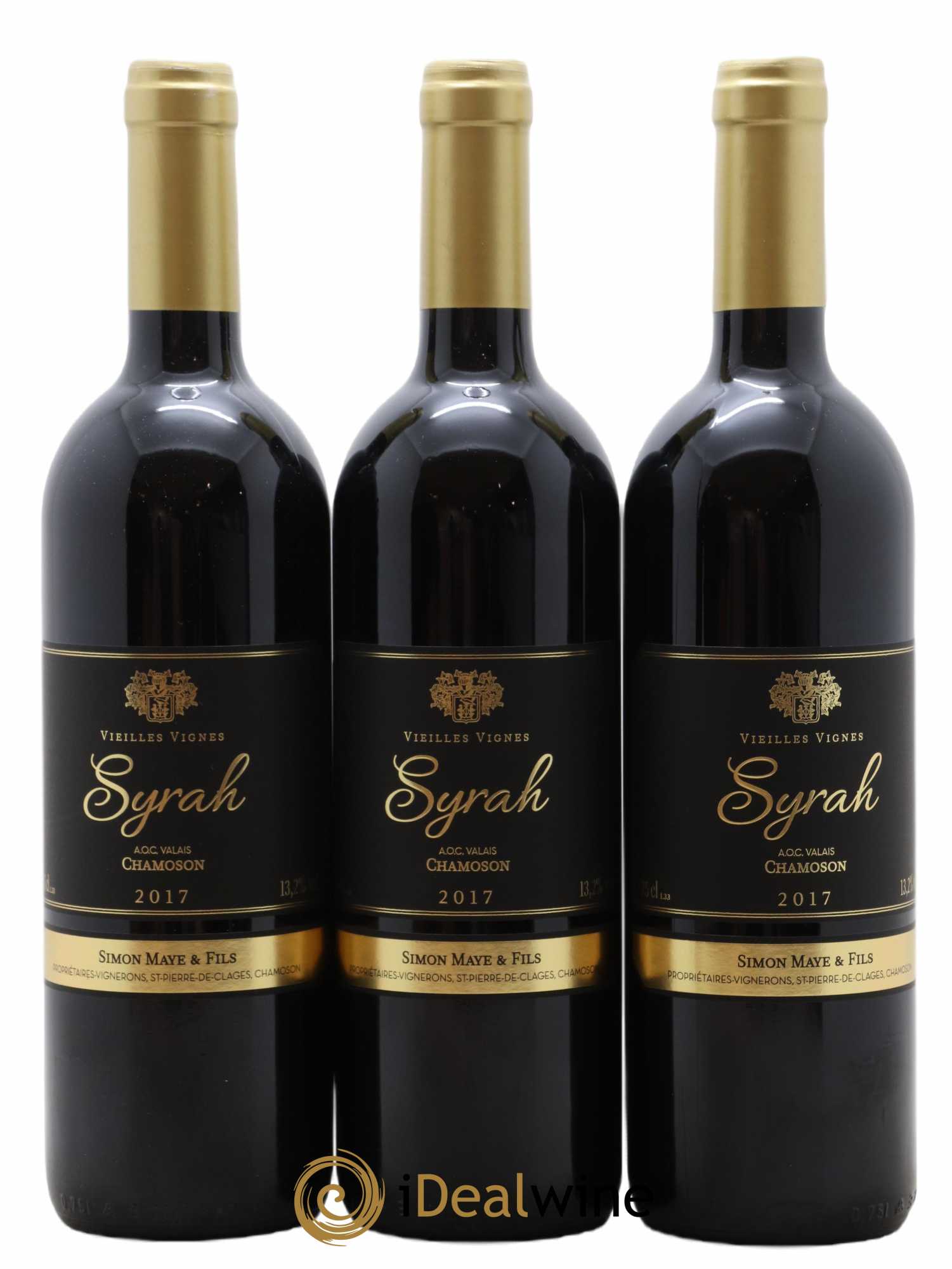 Valais Syrah Vieilles Vignes Chamoson Simon Maye & Fils 2017 - Lot de 3 bouteilles - 0