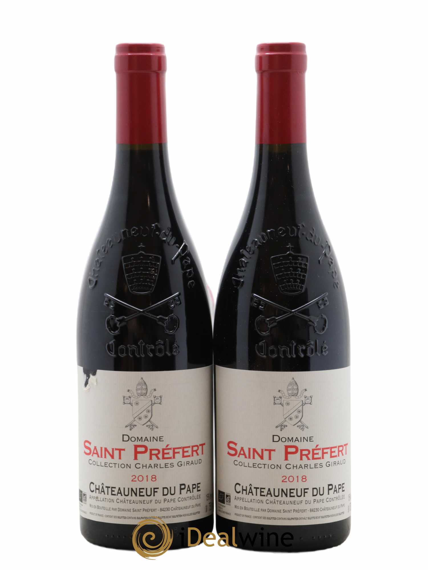 Châteauneuf-du-Pape Collection Charles Giraud Domaine Saint-Préfert 2018 - Lot de 2 bouteilles - 0