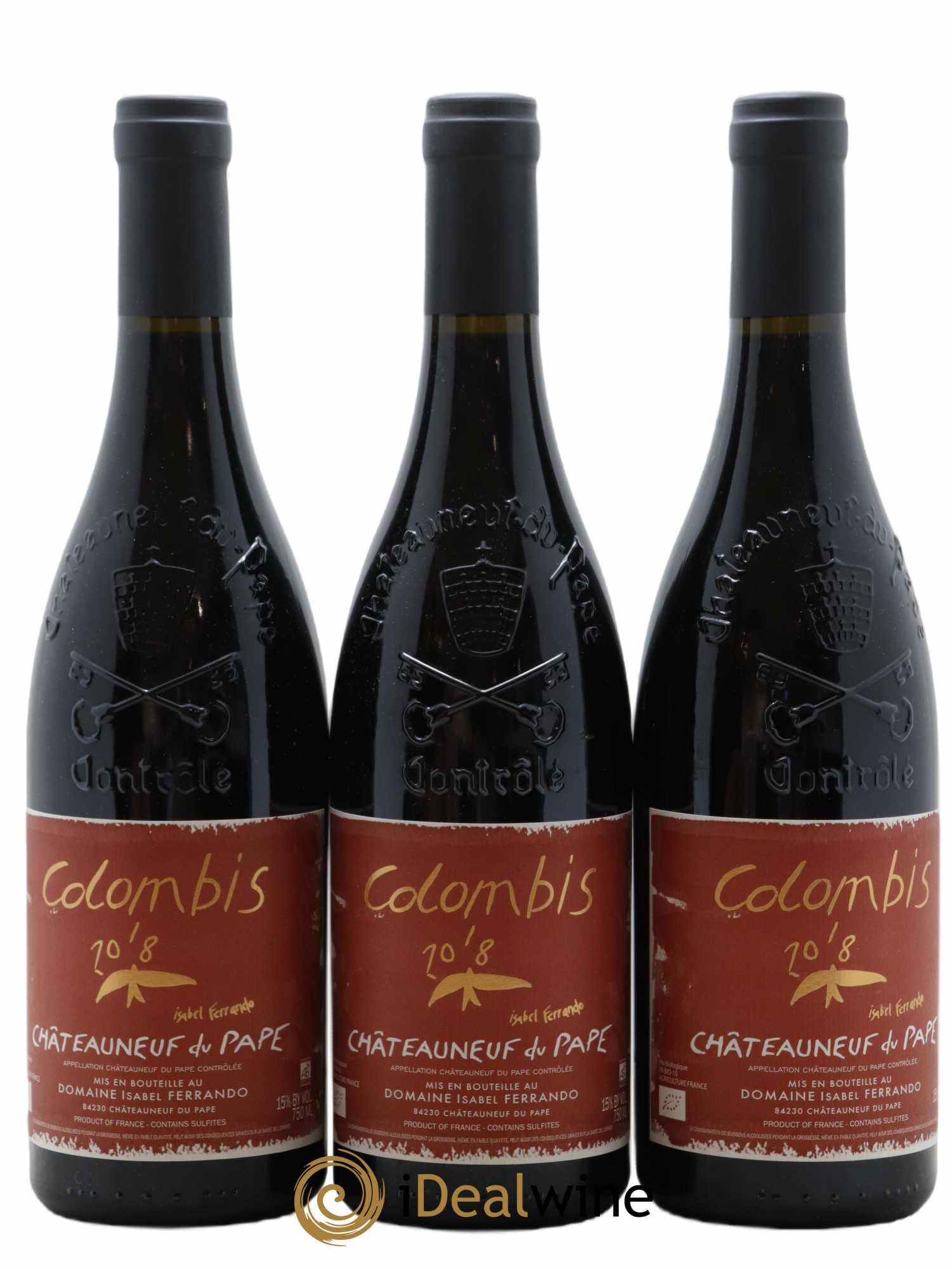 Châteauneuf-du-Pape Colombis Domaine Saint-Préfert 2018 - Lot de 3 bouteilles - 0
