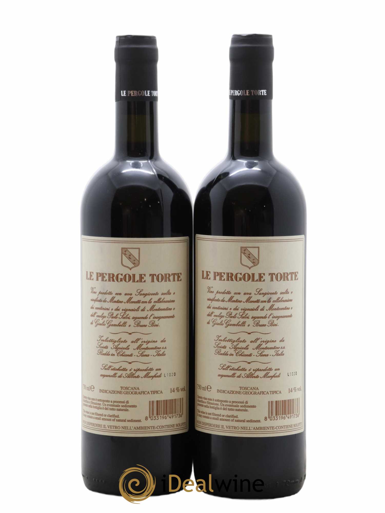 Toscana IGT Montevertine Le Pergole Torte Famille Manetti 2017 - Lot de 2 bouteilles - 1