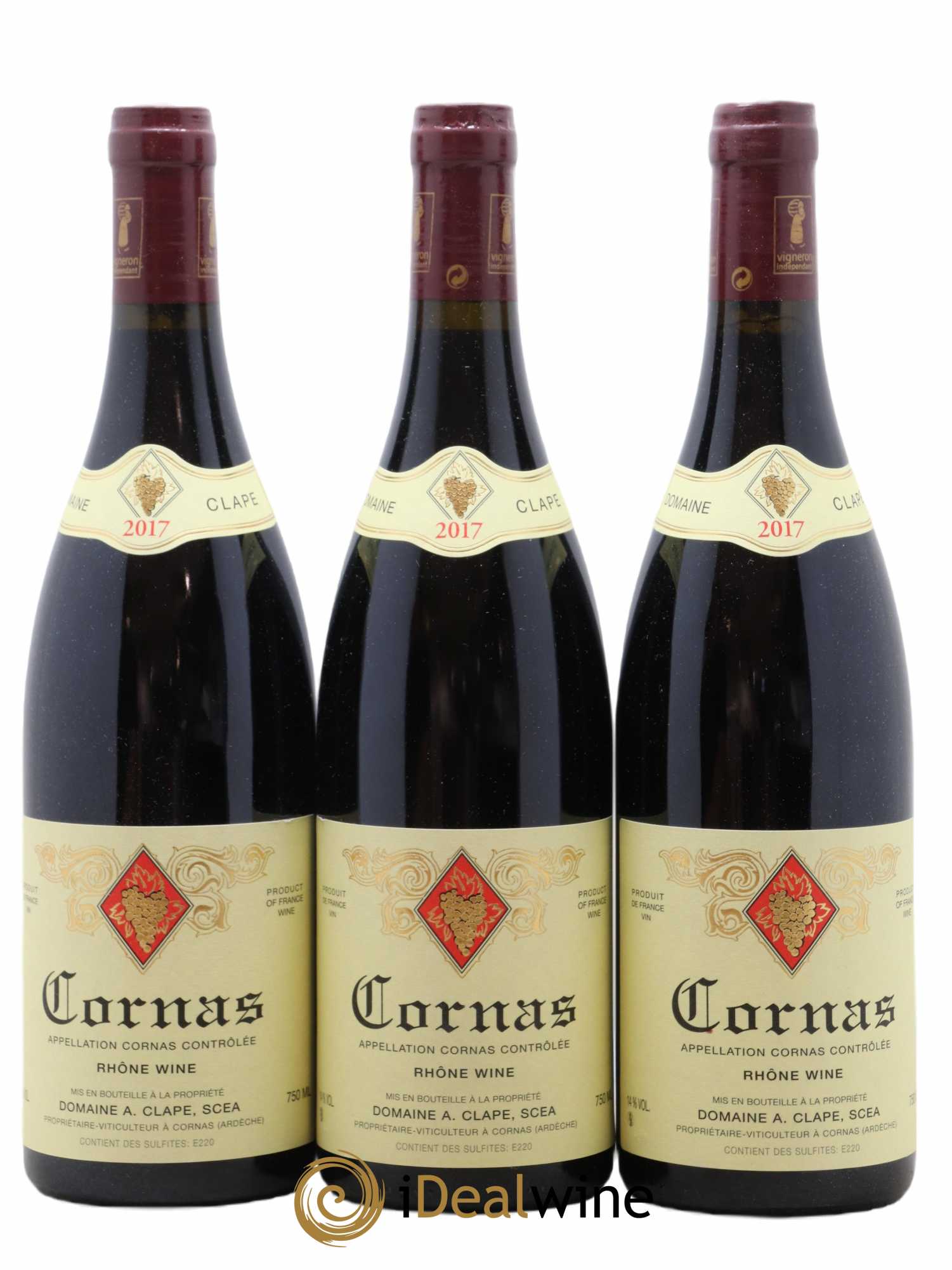 Cornas Auguste Clape 2017 - Lot de 3 bouteilles - 0