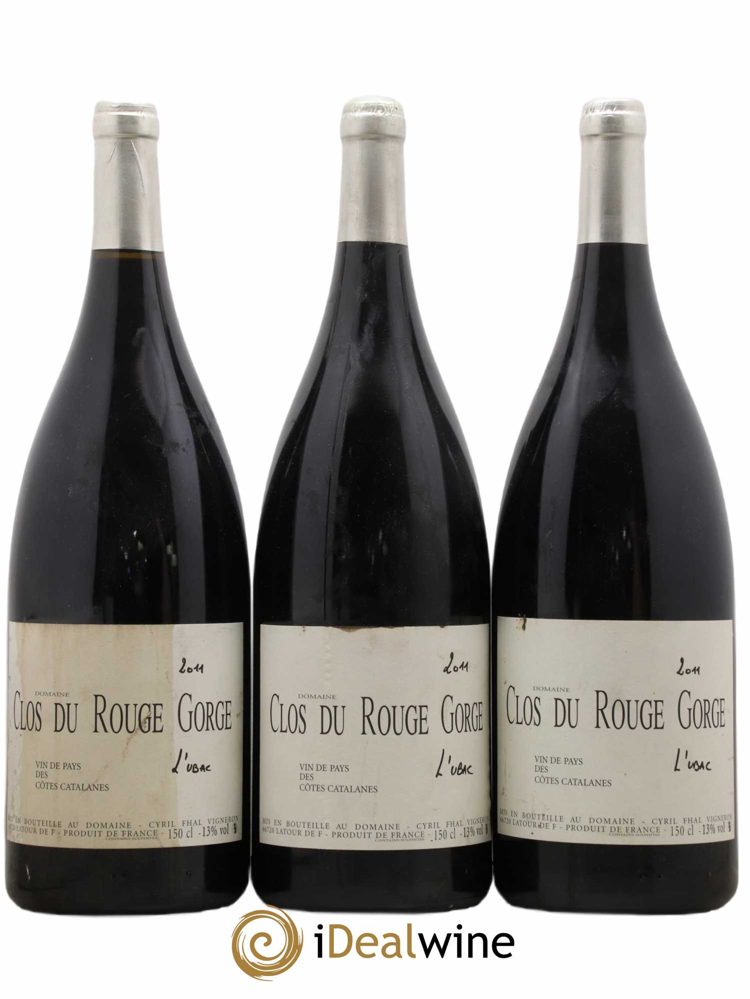 Côtes Catalanes Clos du Rouge Gorge L'Ubac Cyril Fhal 2011 - Lot de 3 magnums - 0