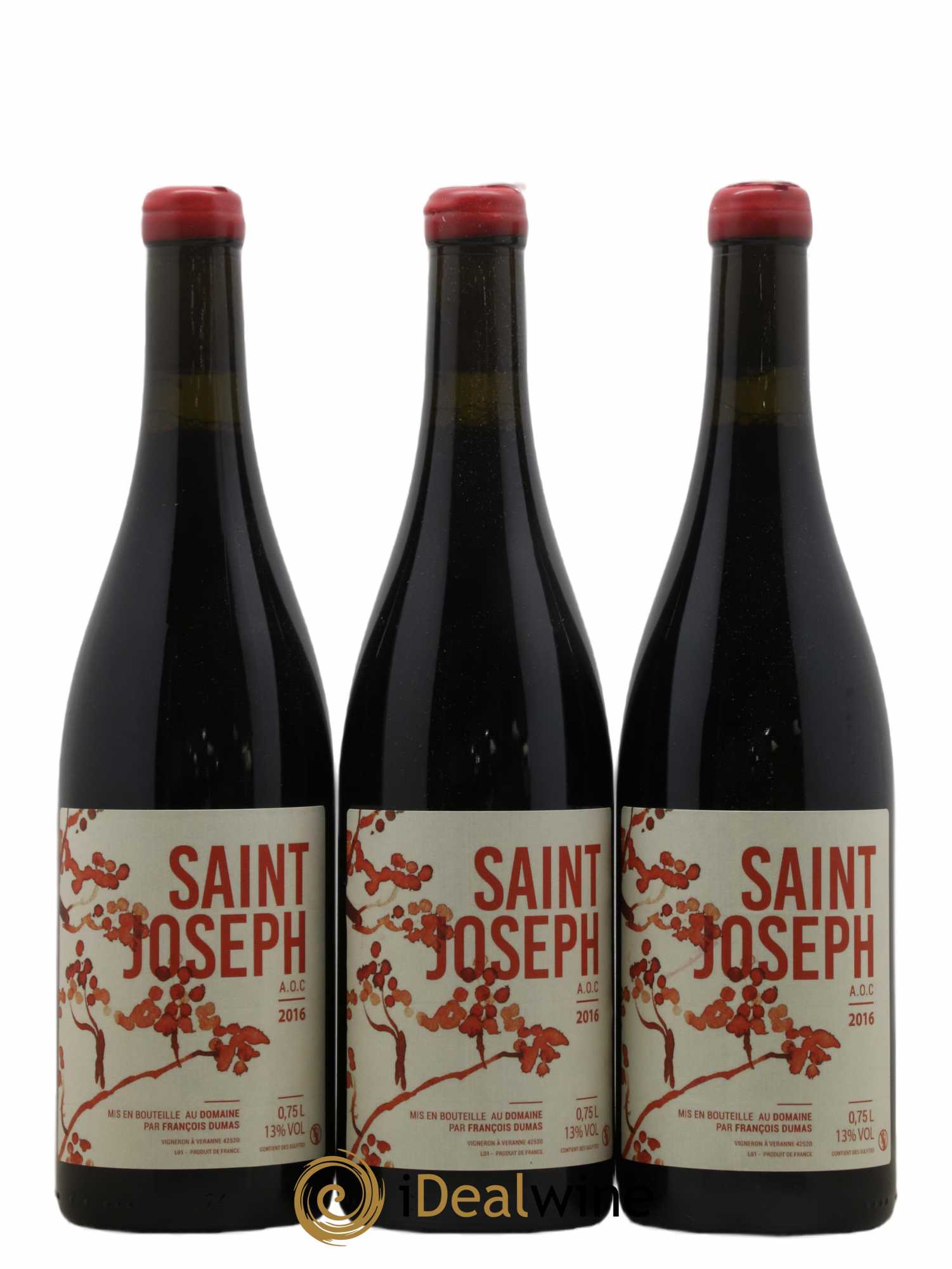 Saint-Joseph Francois Dumas 2016 - Lot de 3 bouteilles - 0