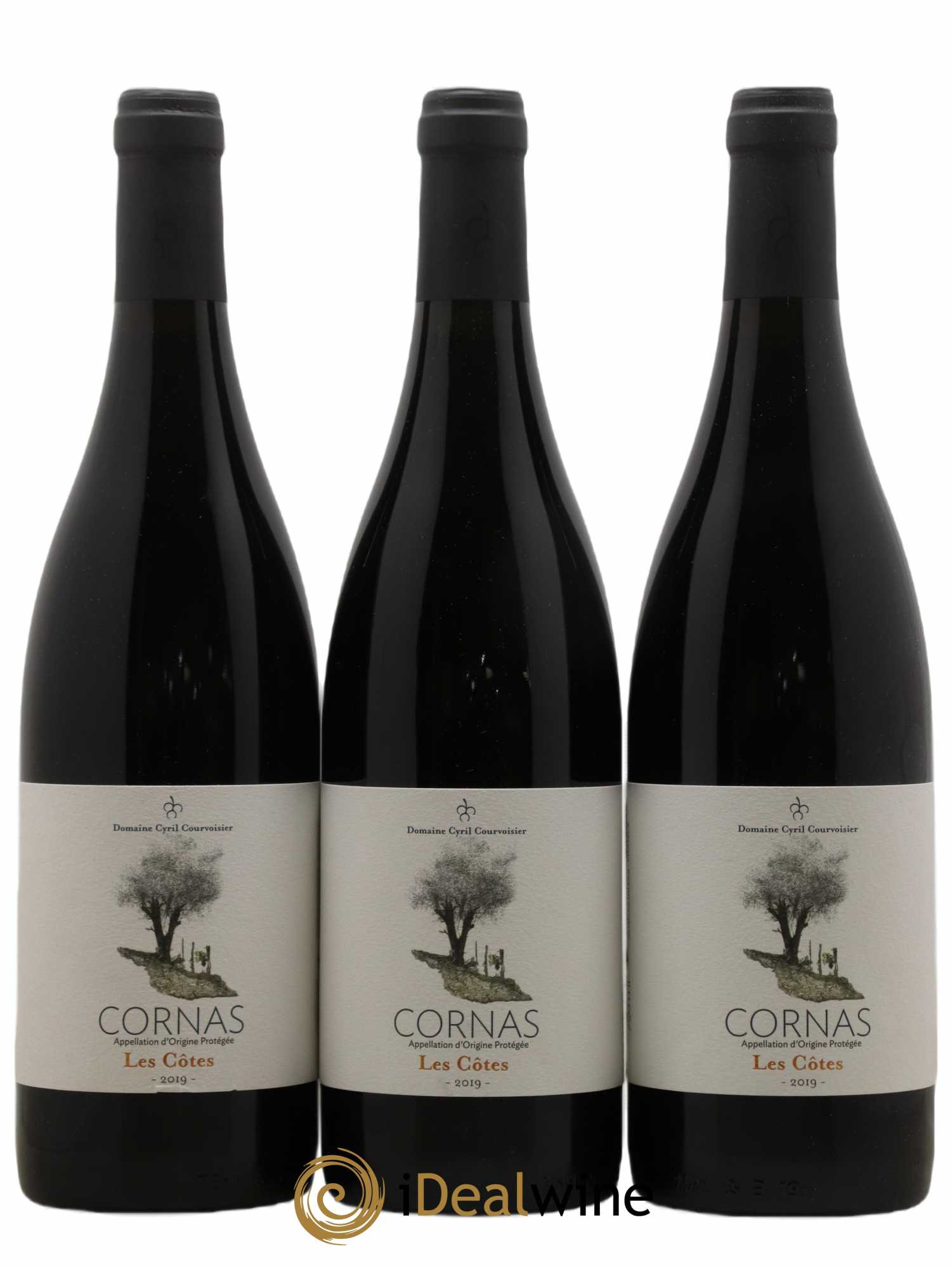 Cornas Les Cotes Courvoisier 2019 - Lot de 3 bouteilles - 0