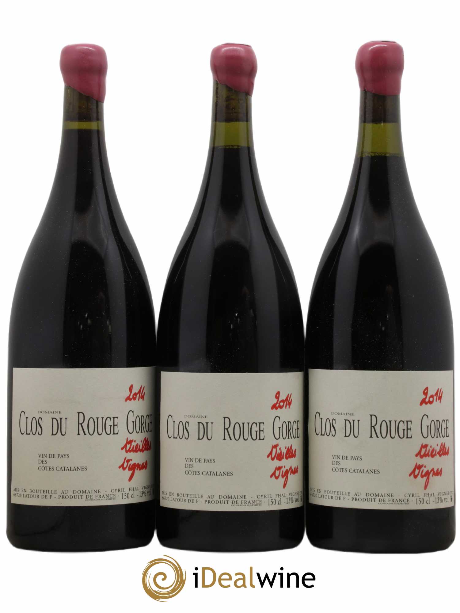 Côtes Catalanes Clos du Rouge Gorge Vieilles Vignes Cyril Fhal 2014 - Lot de 3 magnums - 0