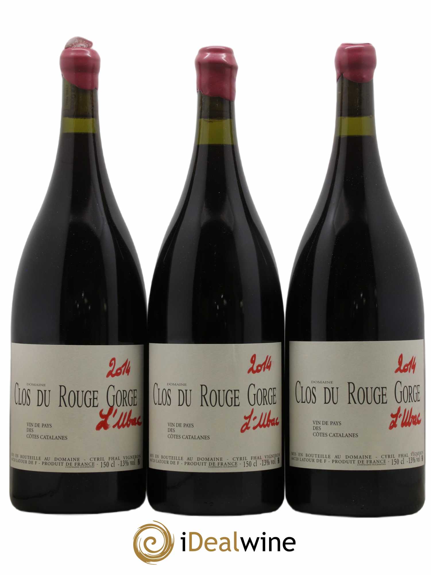 Côtes Catalanes Clos du Rouge Gorge L'Ubac Cyril Fhal 2014 - Lot de 3 magnums - 0