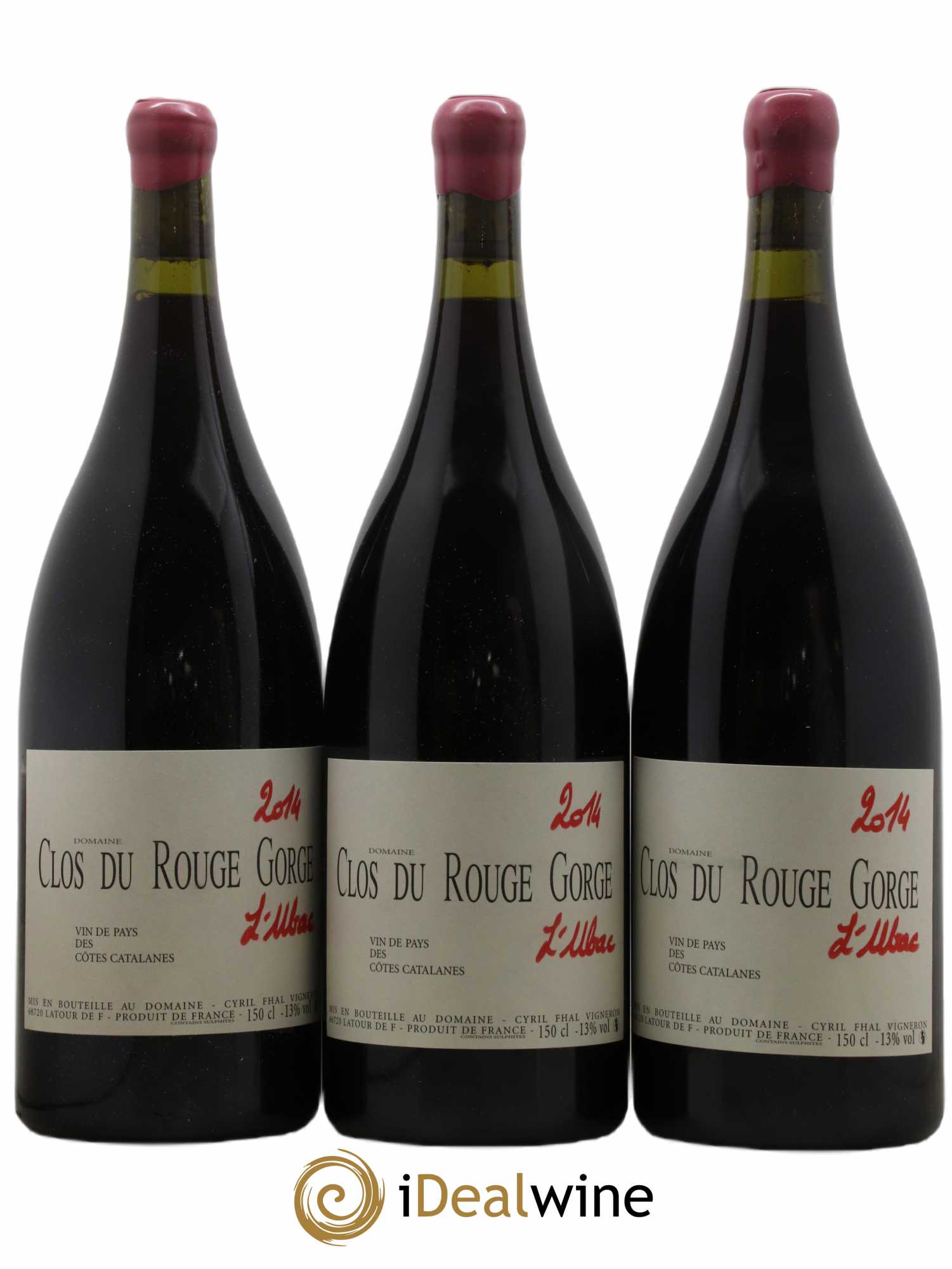Côtes Catalanes Clos du Rouge Gorge L'Ubac Cyril Fhal 2014 - Lot de 3 magnums - 0