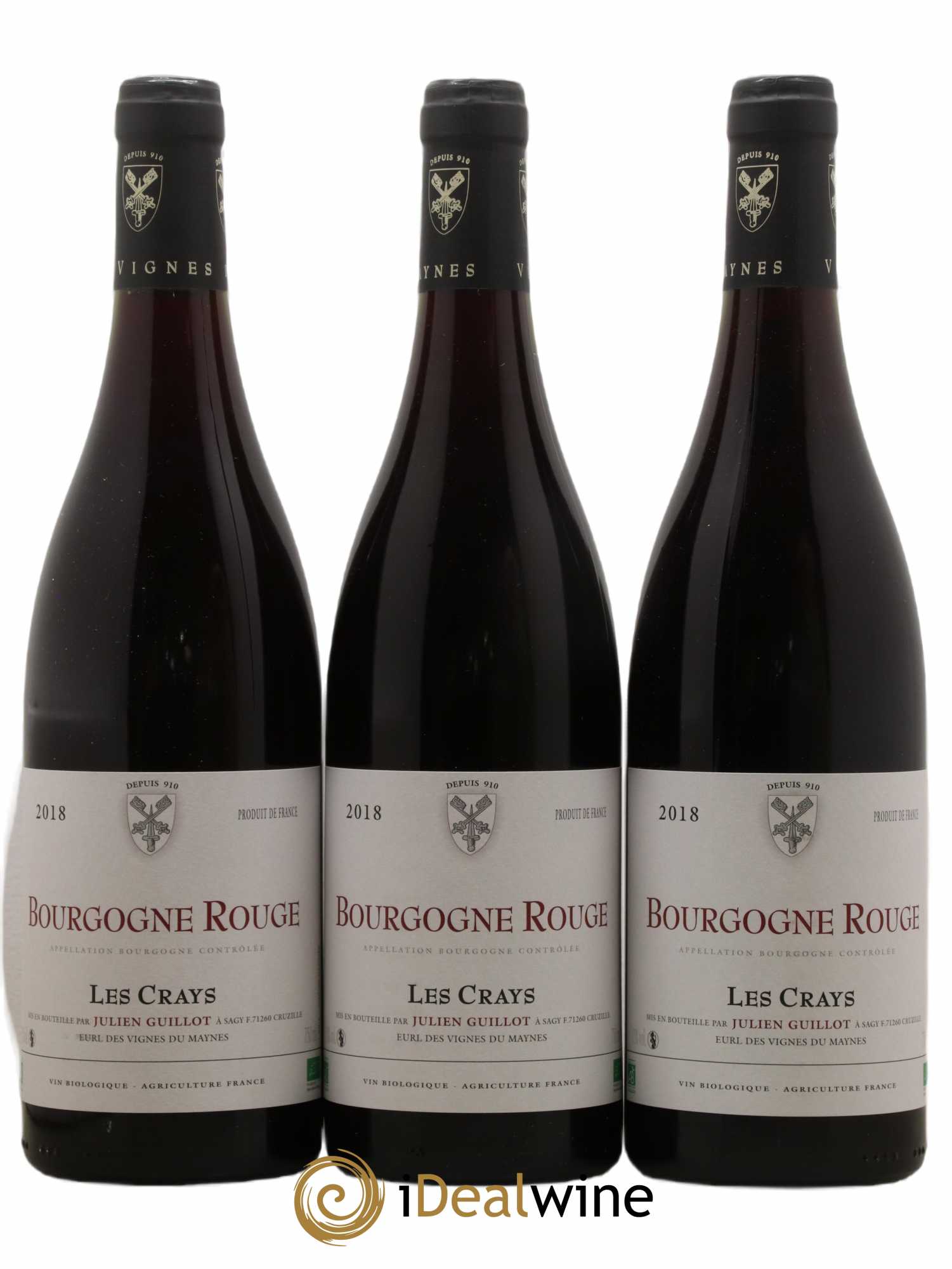 Bourgogne Les Crays Les Vignes du Maynes 2018 - Lot de 3 bouteilles - 0