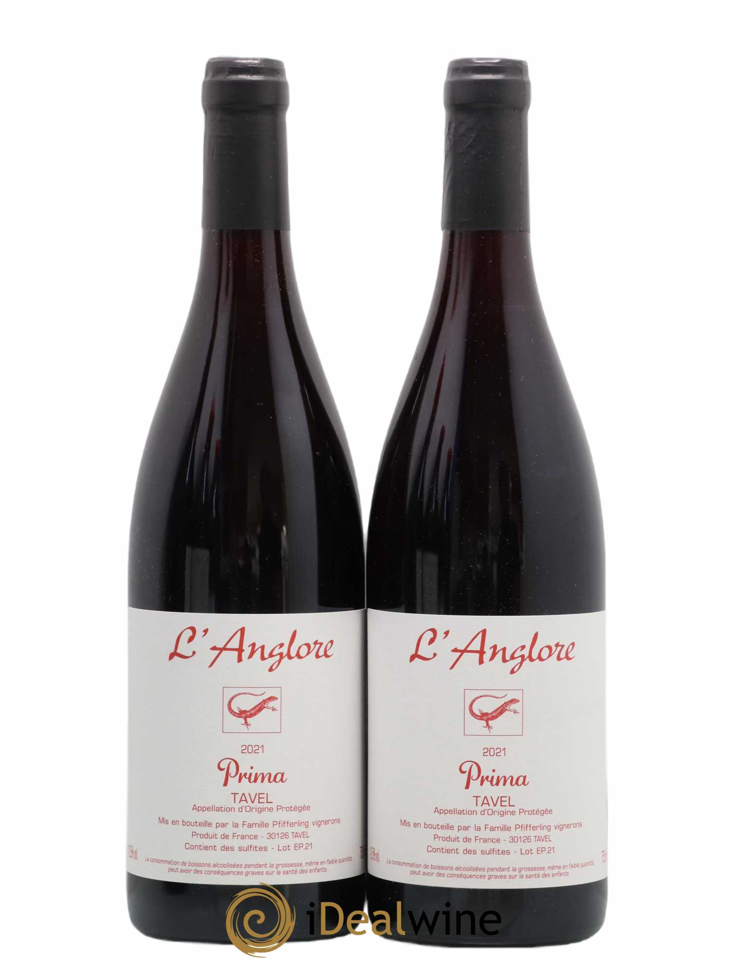 Tavel Prima L'Anglore 2021 - Lot de 2 bouteilles - 0