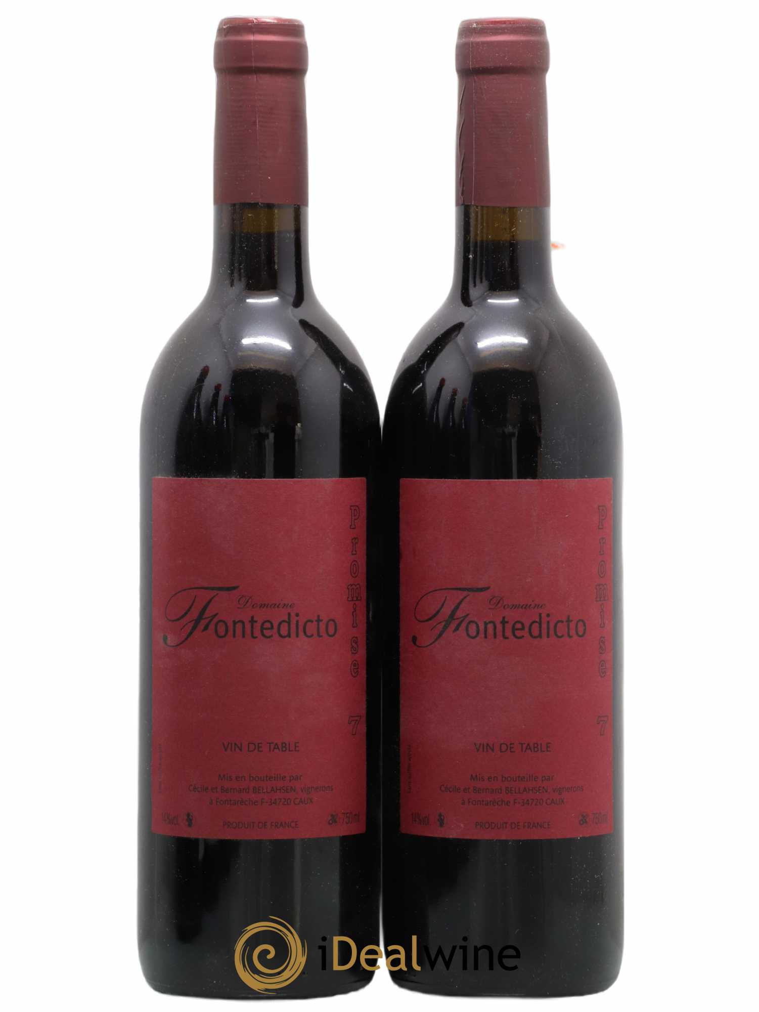 Vin de France Promise Fontedicto 2007 - Lot de 2 bouteilles - 0