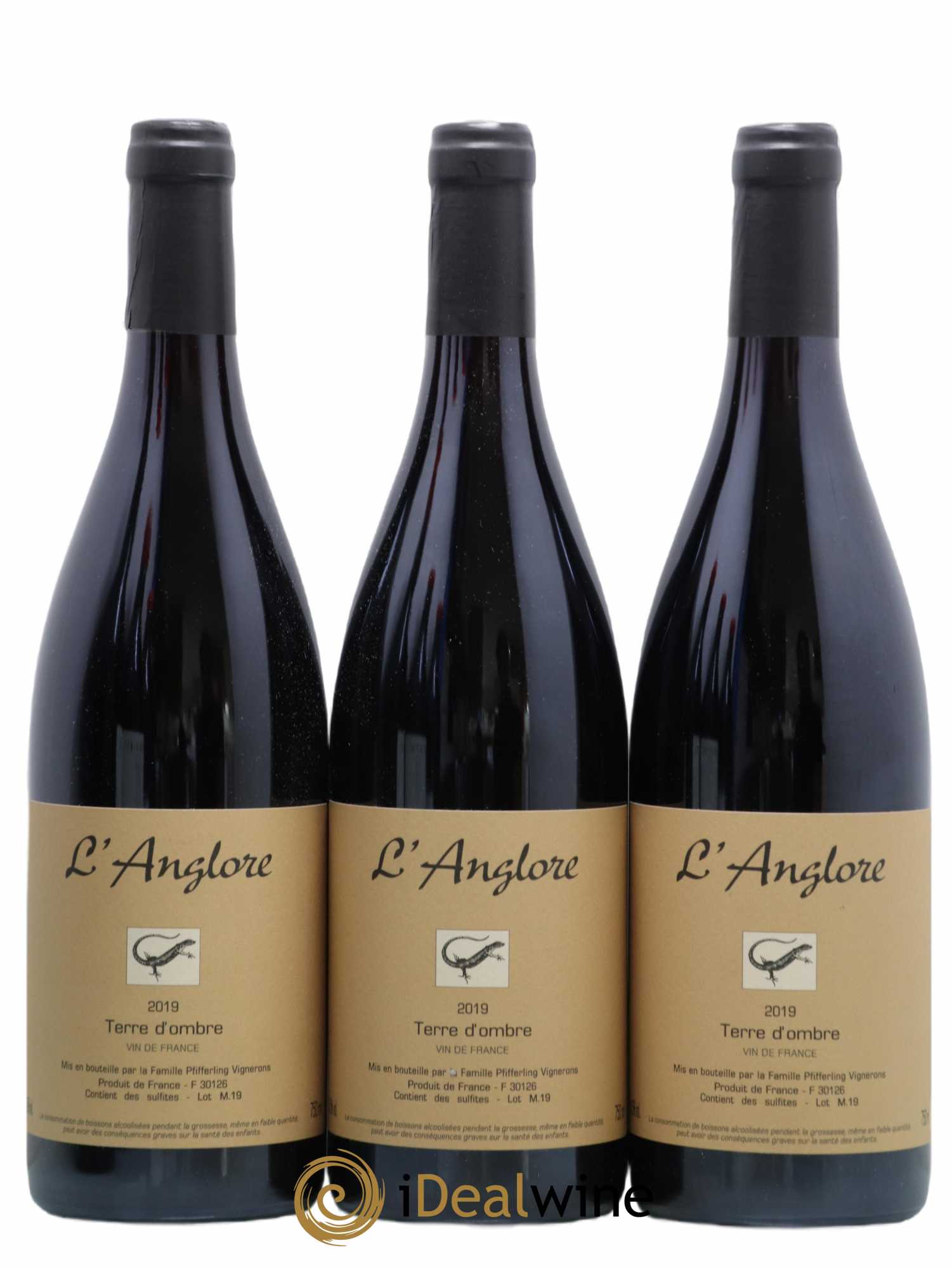 Vin de France Terre d'Ombre L'Anglore 2019 - Lot de 3 bouteilles - 0