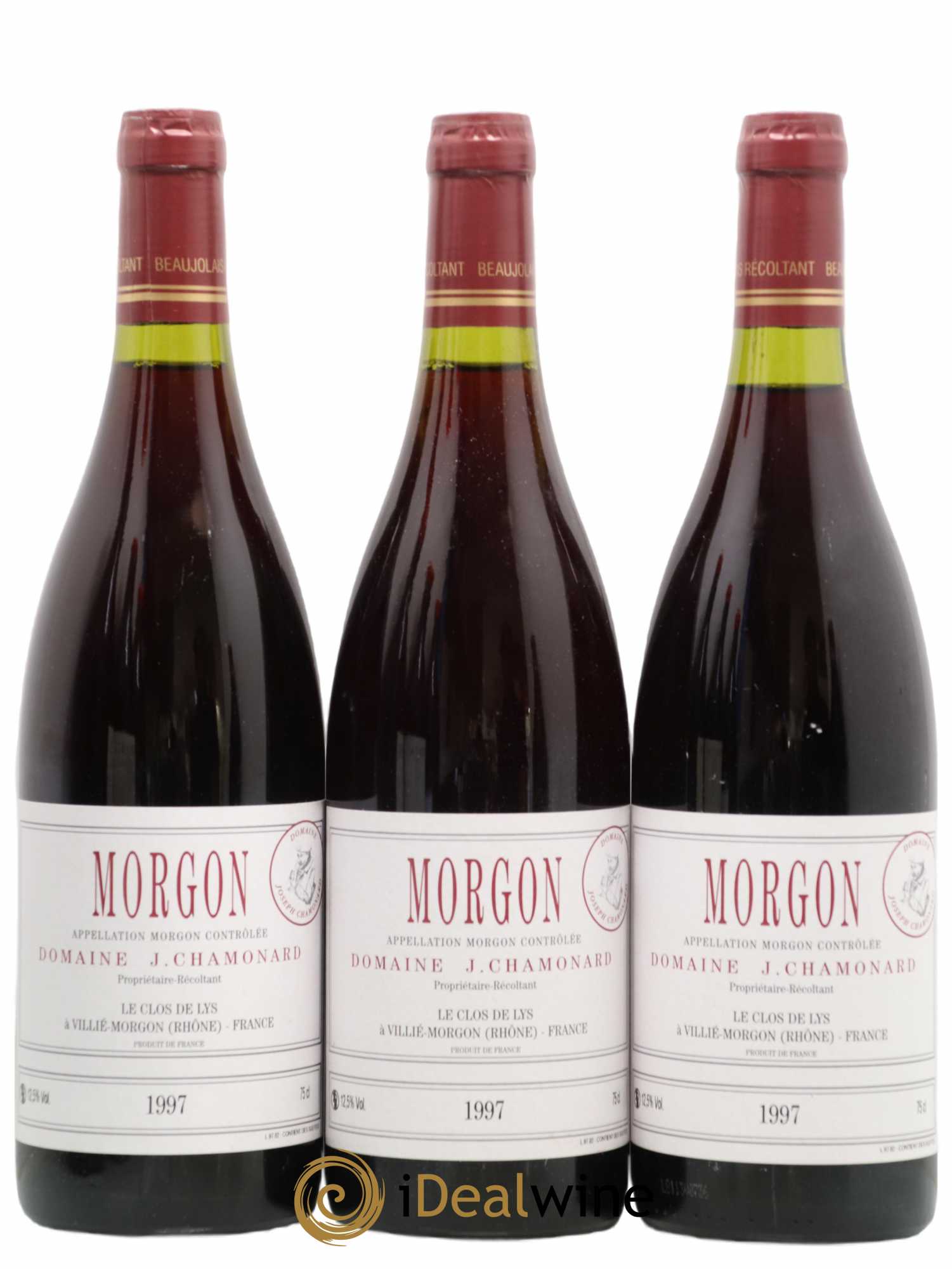 Morgon Joseph Chamonard (Domaine) le Clos de Lys 1997 - Lot de 3 bouteilles - 0