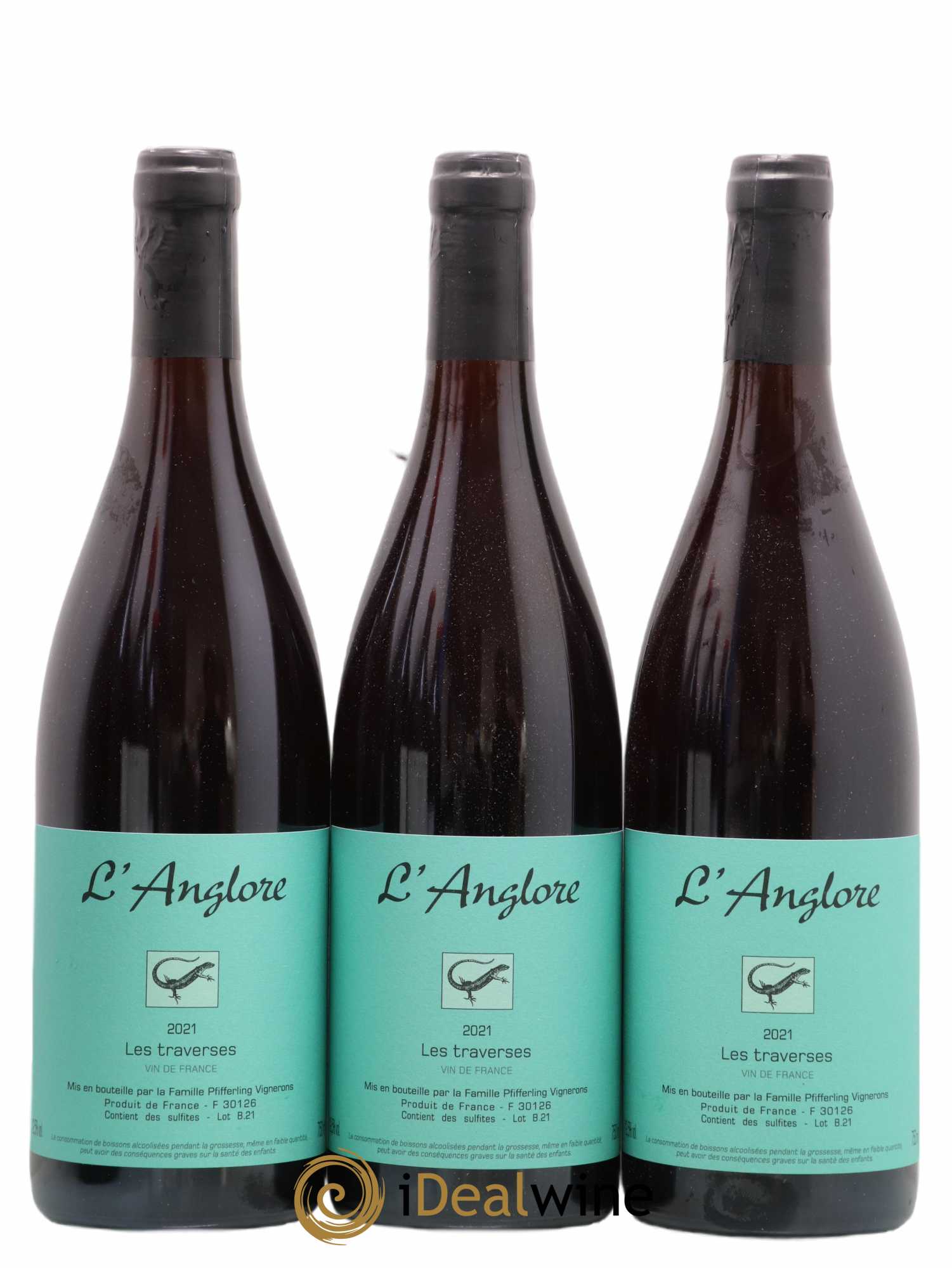 Vin de France Les Traverses L'Anglore 2021 - Lot de 3 bouteilles - 0