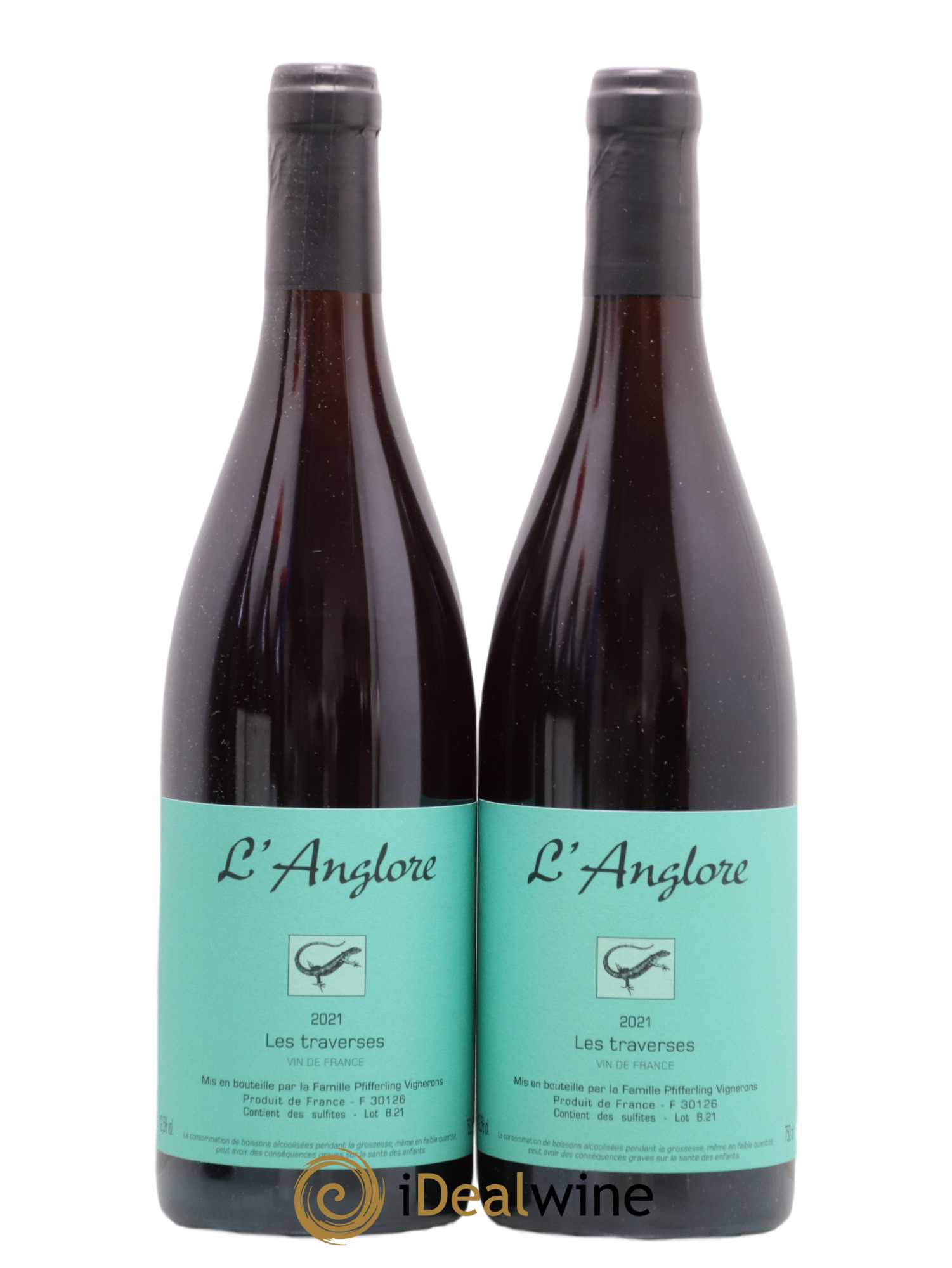 Vin de France Les Traverses L'Anglore 2021 - Lot de 2 bouteilles - 0