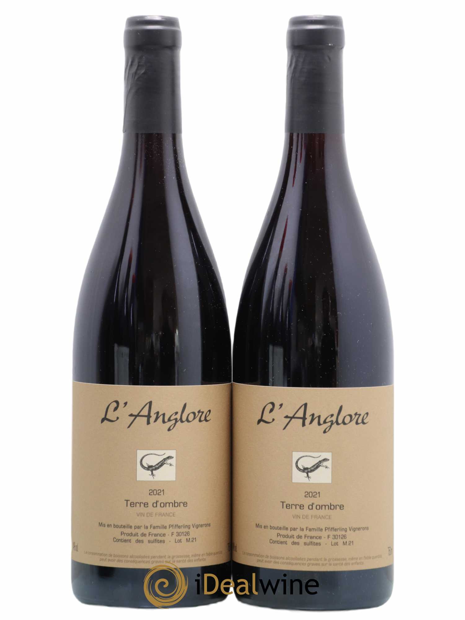 Vin de France Terre d'Ombre L'Anglore 2021 - Lot de 2 bouteilles - 0