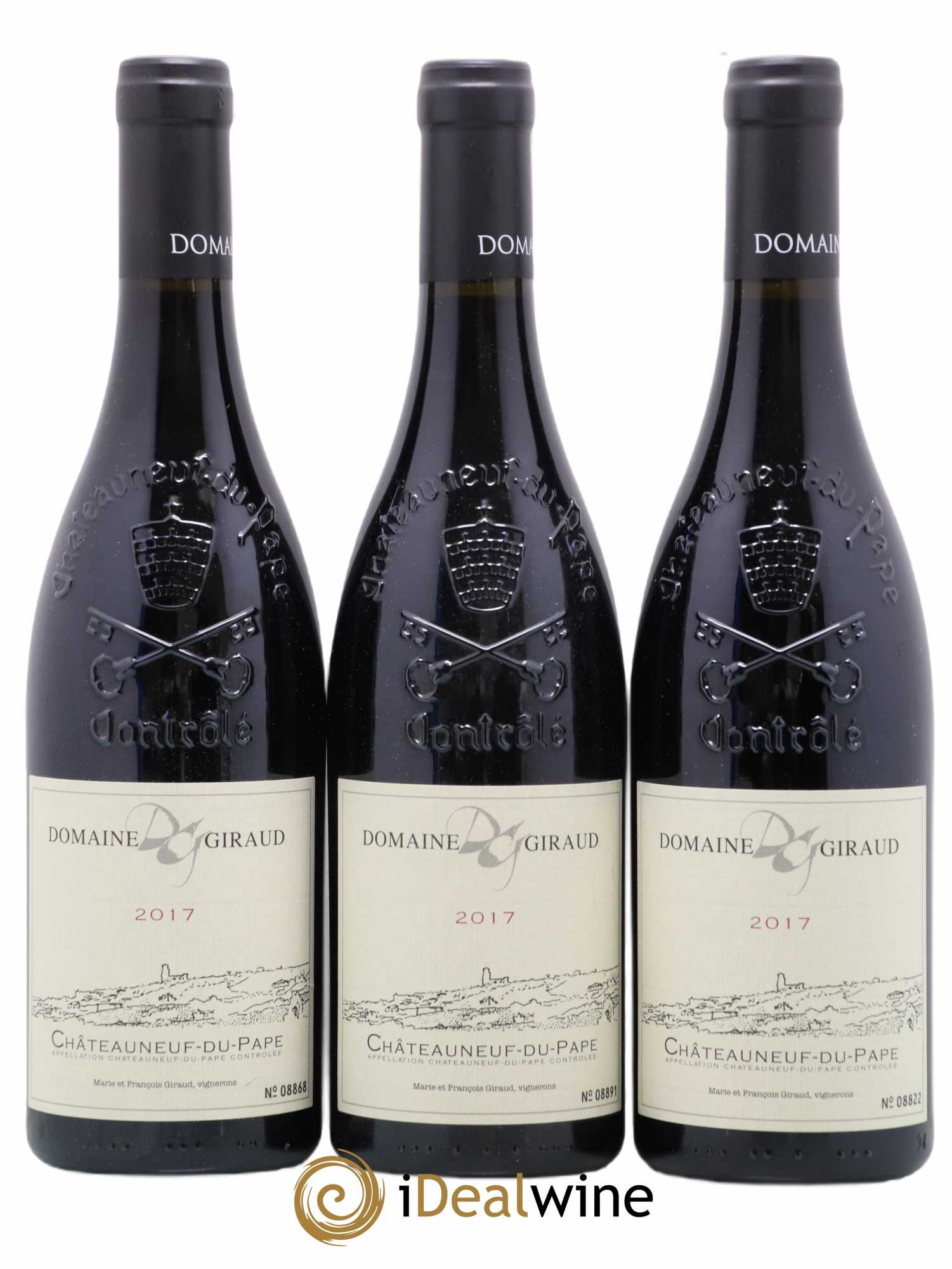 Châteauneuf-du-Pape Francois Giraud 2017 - Lot de 3 bouteilles - 0