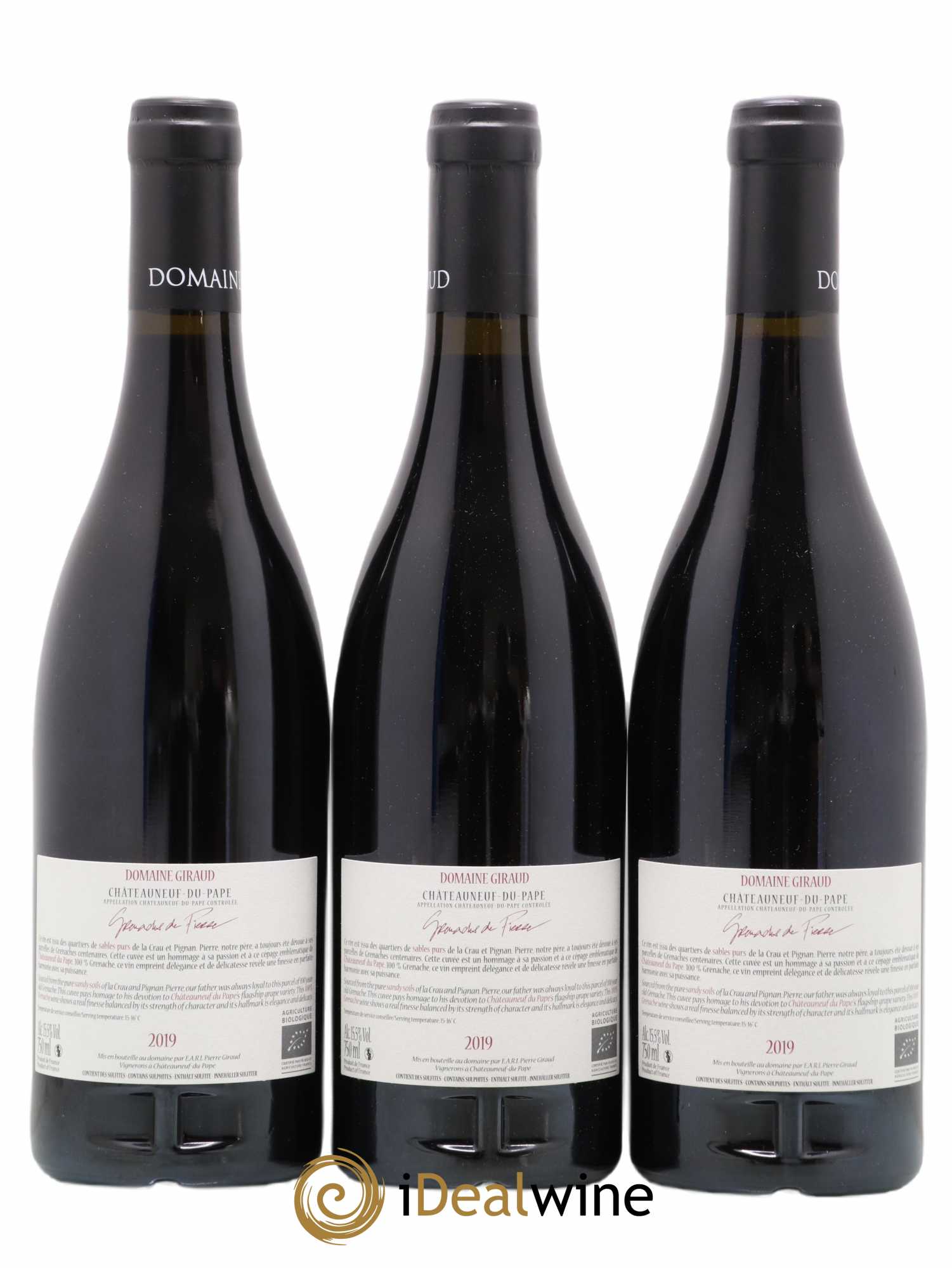 Châteauneuf-du-Pape Les Grenaches De Pierre Giraud (Domaine) 2019 - Lot de 3 bouteilles - 1