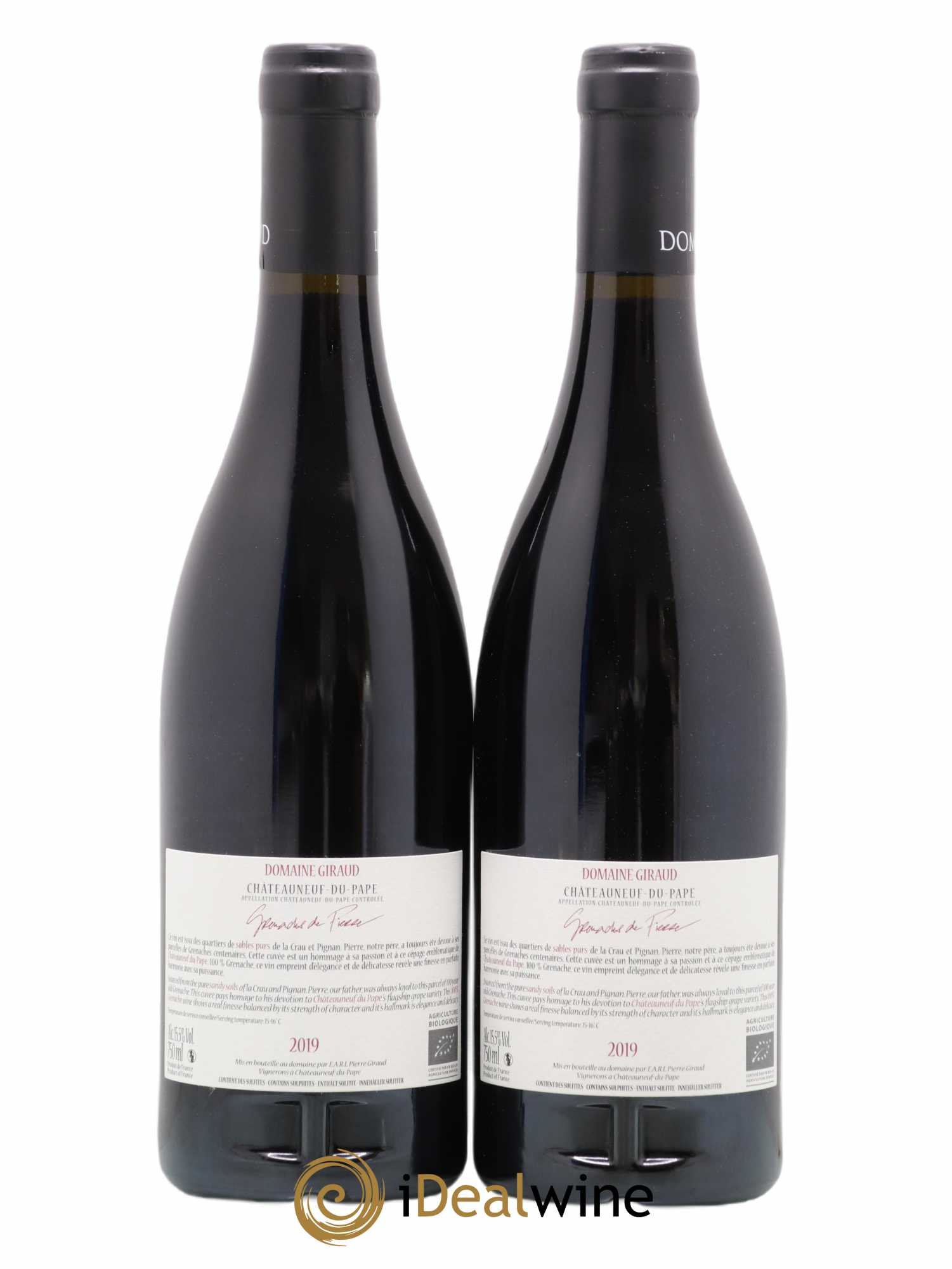 Châteauneuf-du-Pape Les Grenaches De Pierre Giraud (Domaine) 2019 - Lot de 2 bouteilles - 1