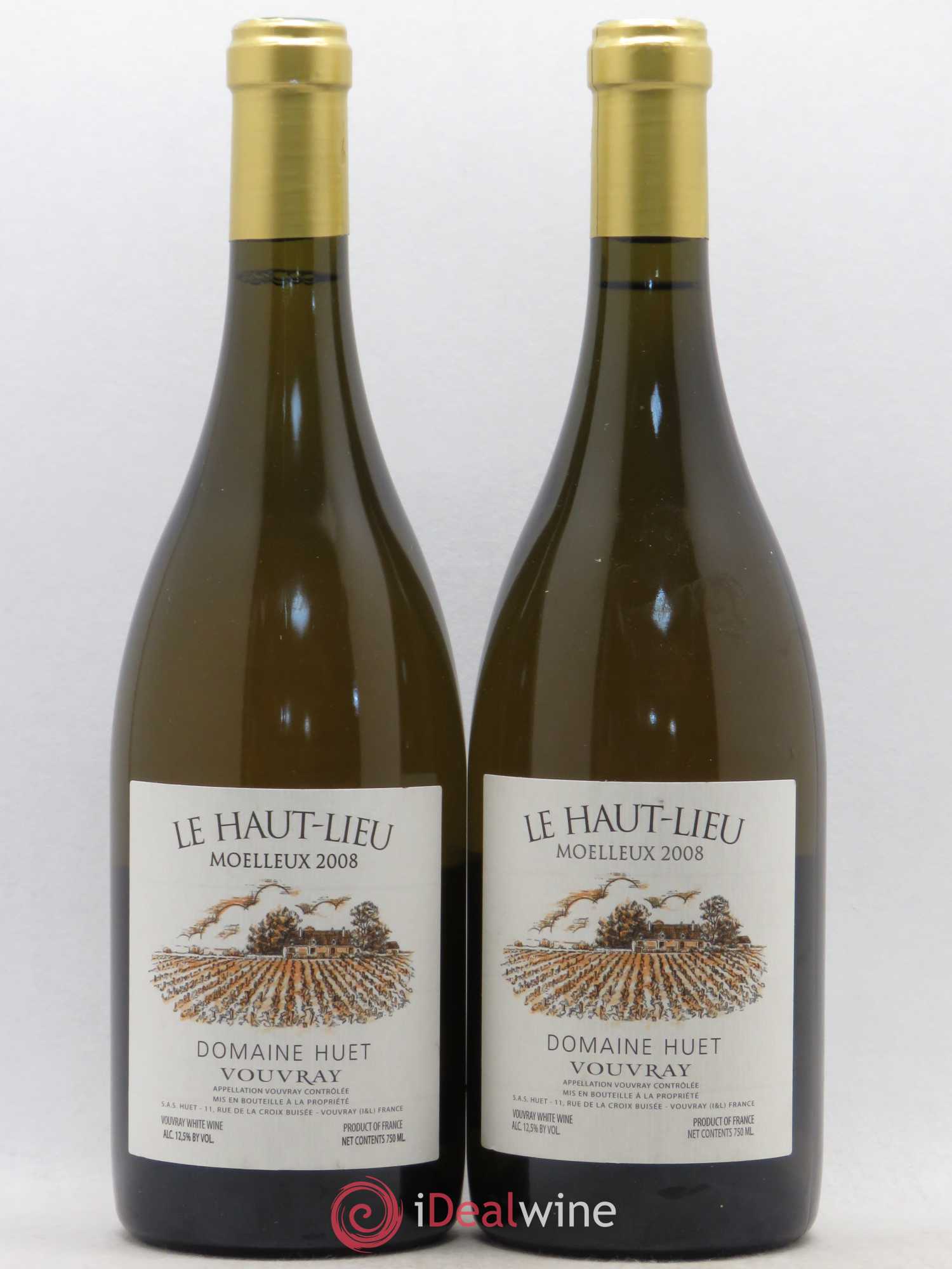 Vouvray Le Haut-Lieu Moelleux Domaine Huet 2008 - Lotto di 2 bottiglie - 0