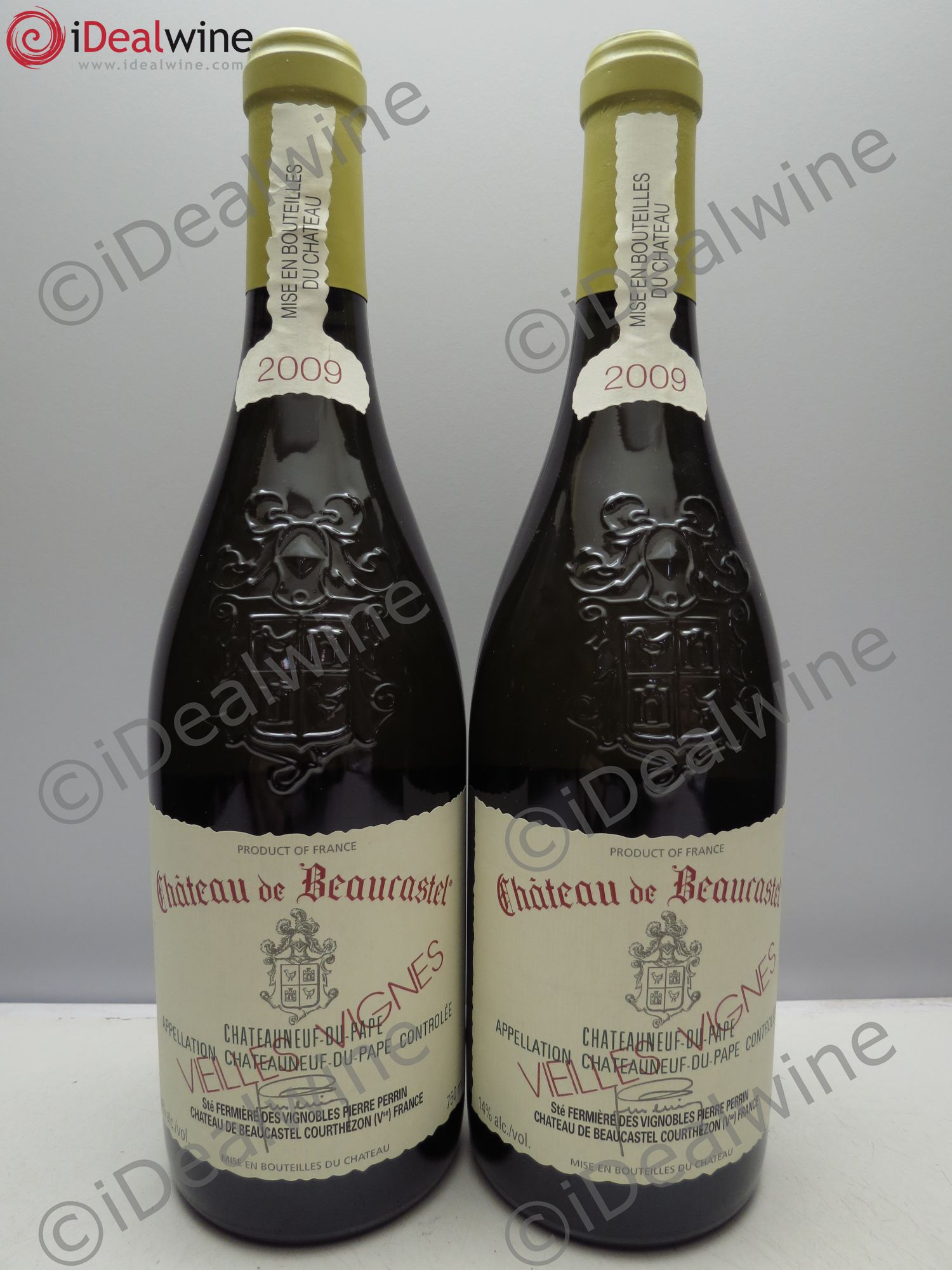 Châteauneuf-du-Pape Château de Beaucastel Vieilles vignes Roussanne Famille Perrin 2009 - Lot de 2 bouteilles - 0