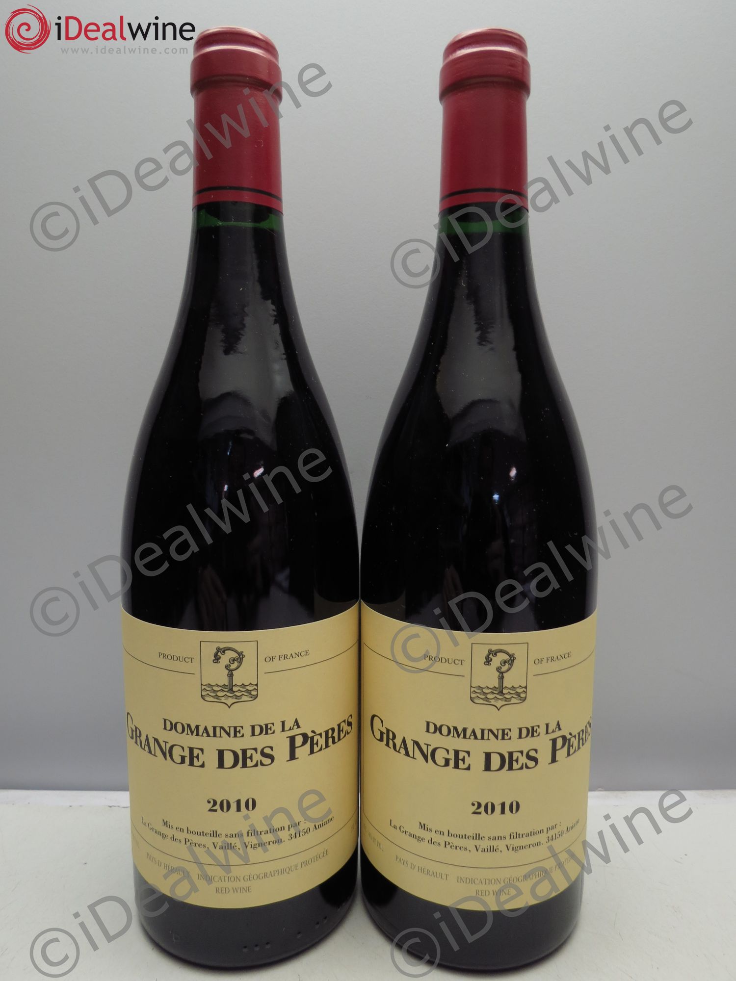 Pays d'Hérault Grange des Pères Laurent Vaillé 2010 - Lot de 2 bouteilles - 0