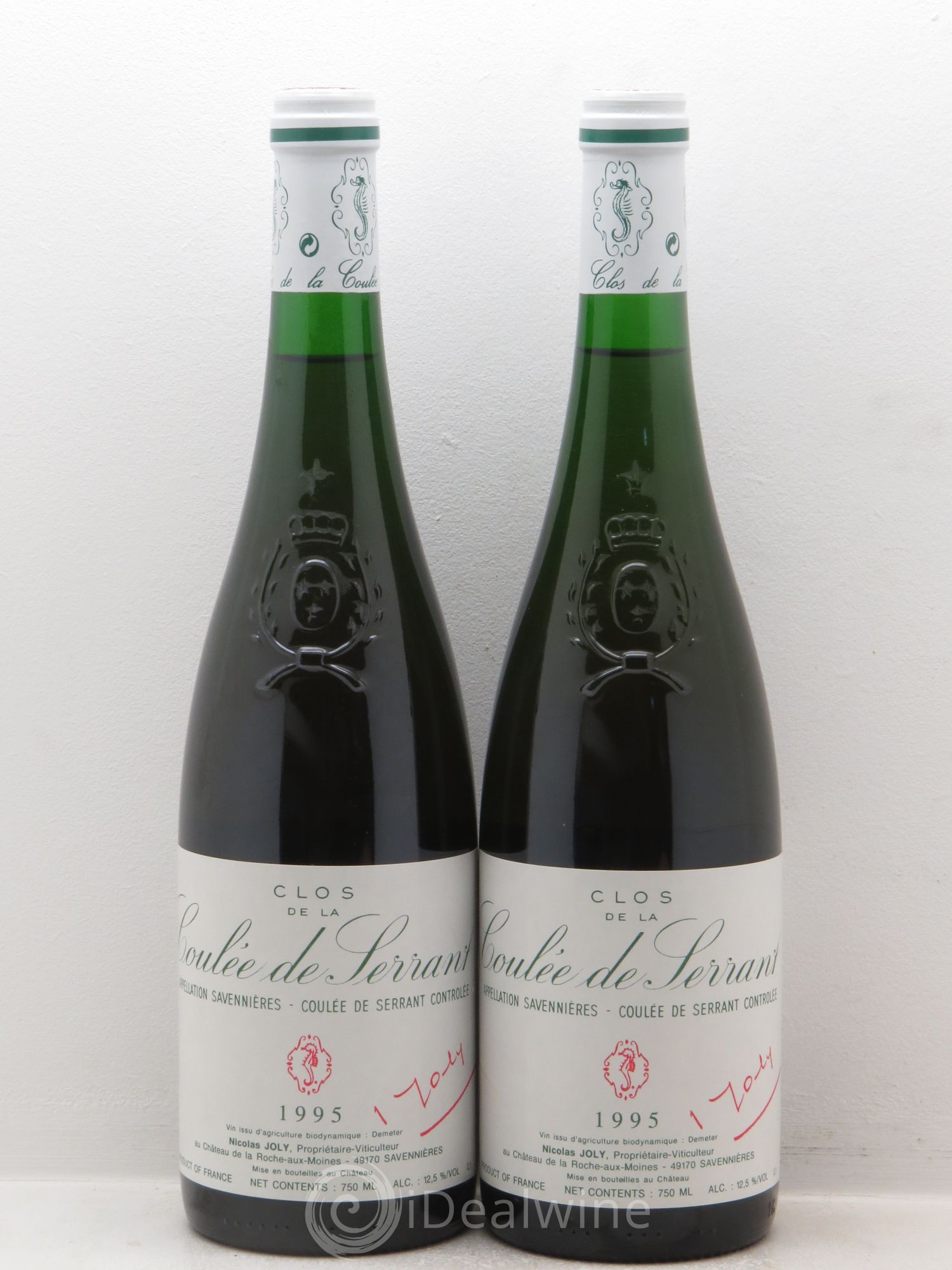 Savennières Clos de la Coulée de Serrant Vignobles de la Coulée de Serrant - Nicolas Joly 1995 - Lot de 2 bouteilles - 0