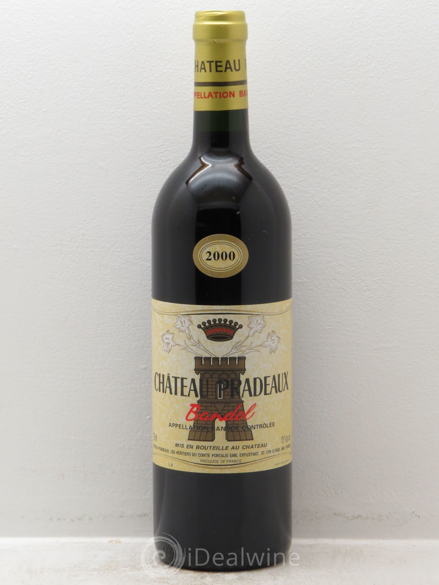 Bandol Château Pradeaux Famille Portalis 2000 - Lot de 1 bouteille - 0